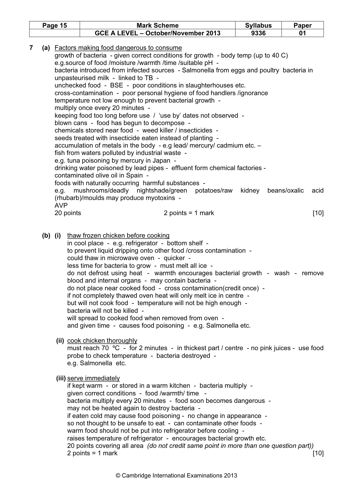 Mark scheme, page 15 of 18
