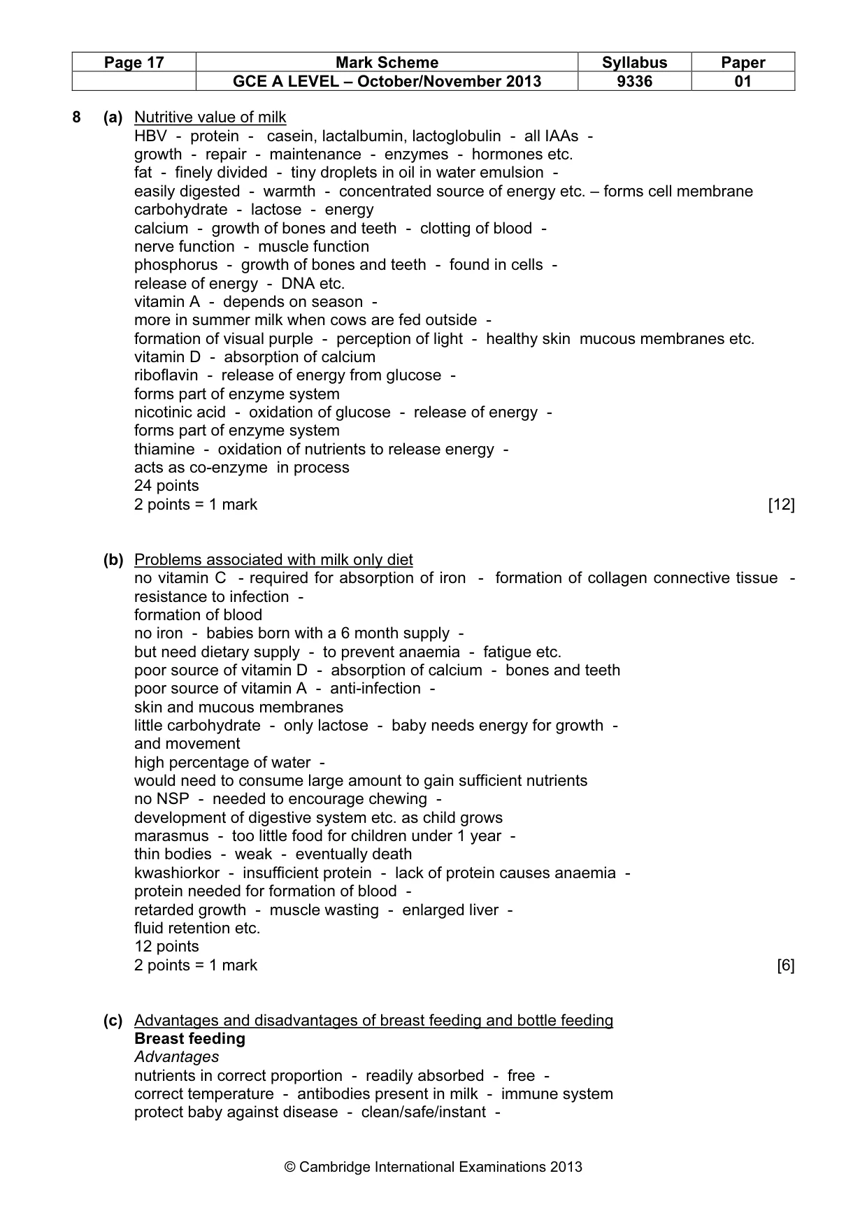 Mark scheme, page 17 of 18