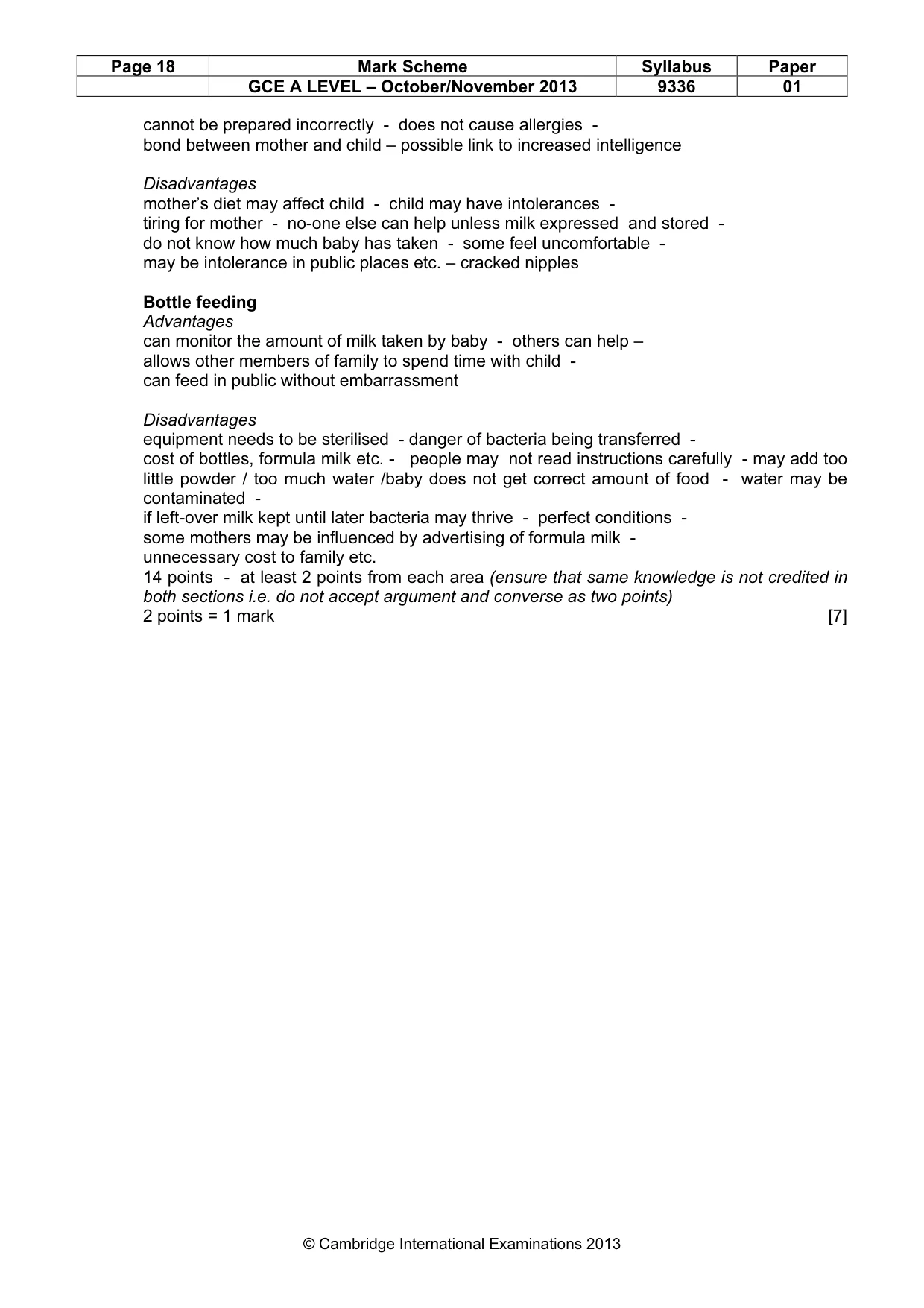 Mark scheme, page 18 of 18