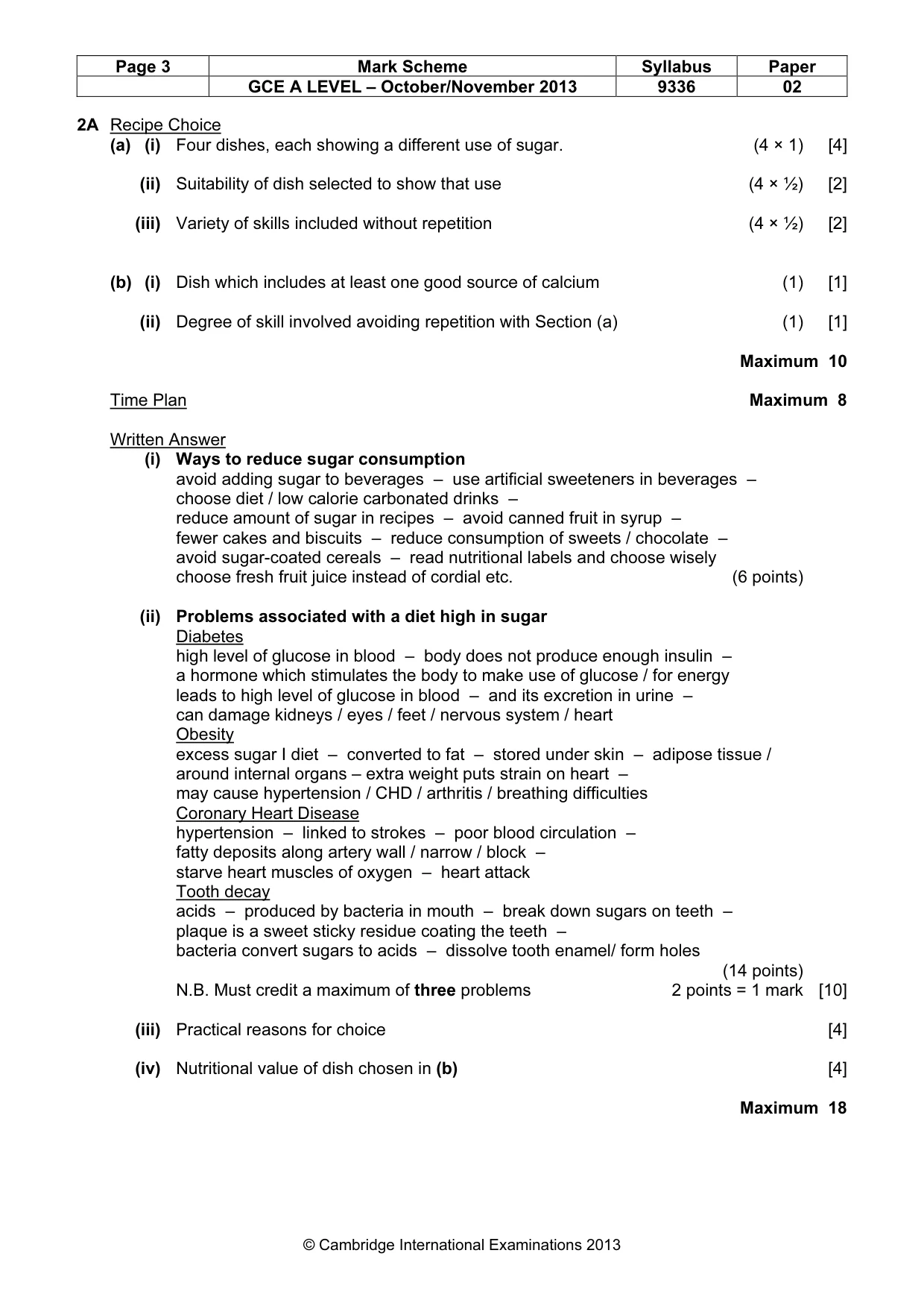 Mark scheme, page 3 of 6