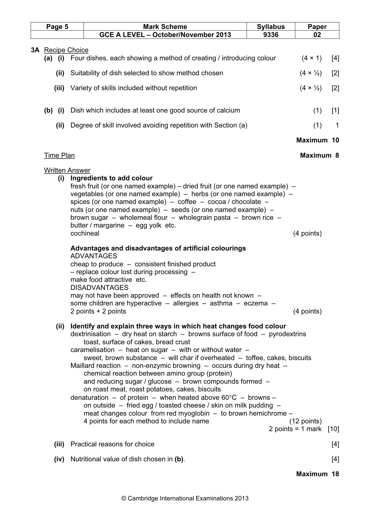 Mark scheme, page 5 of 6