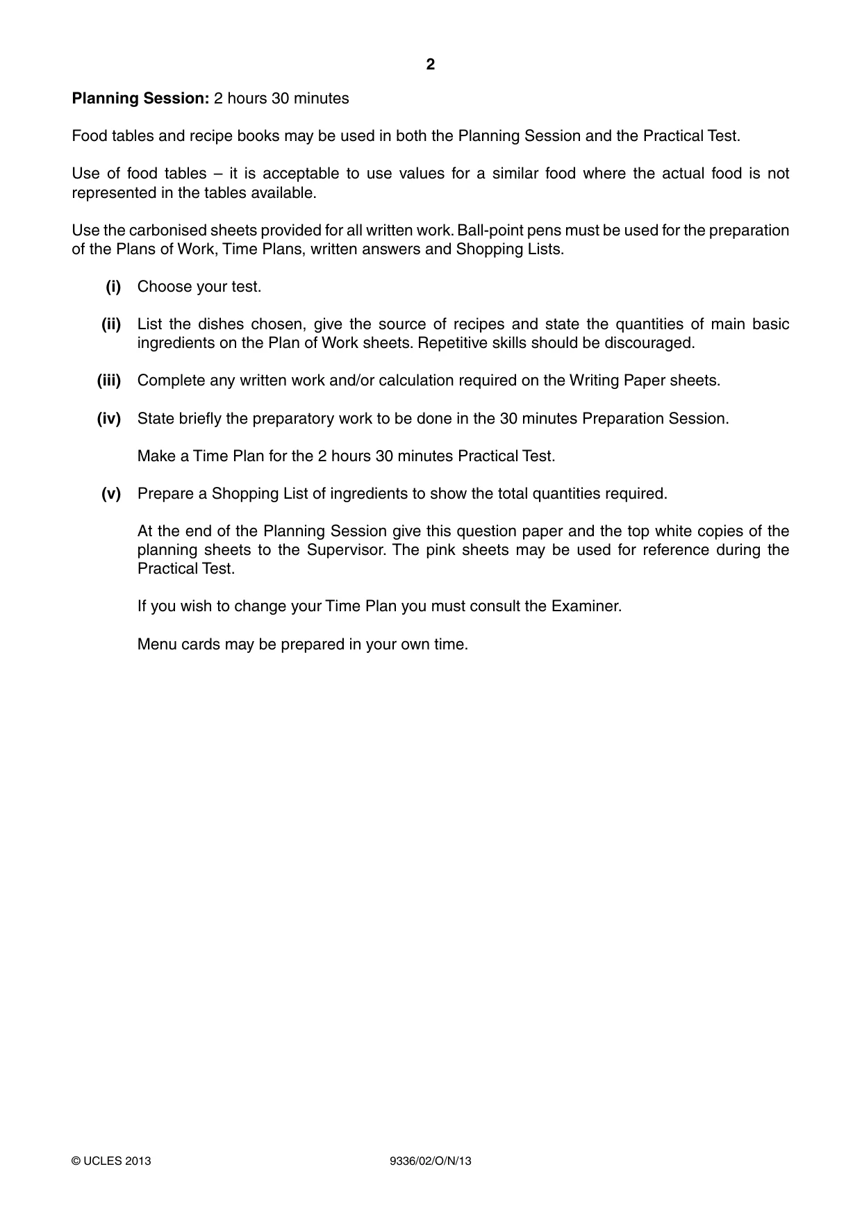 Cambridge A Level Food Studies 9336 2013 Oct/Nov Paper 2 · Variant 1 question paper, page 2 of 4