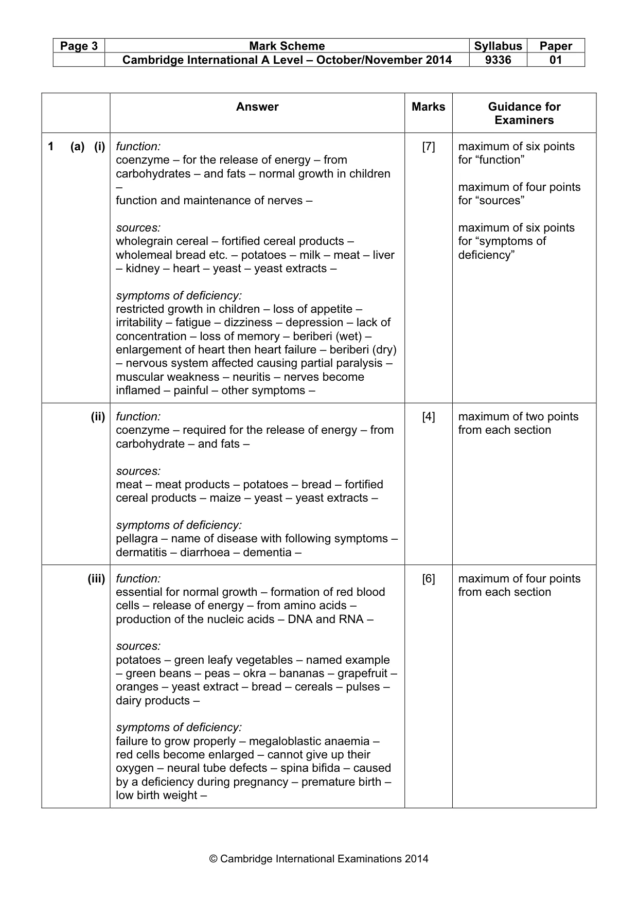 Mark scheme, page 3 of 16