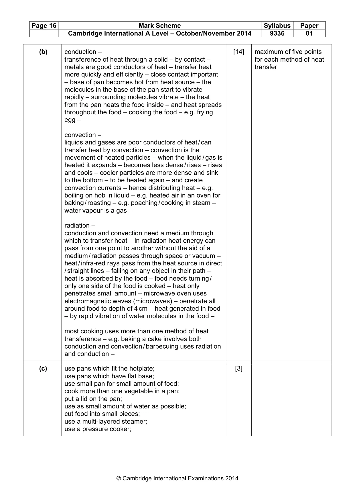 Mark scheme, page 16 of 16