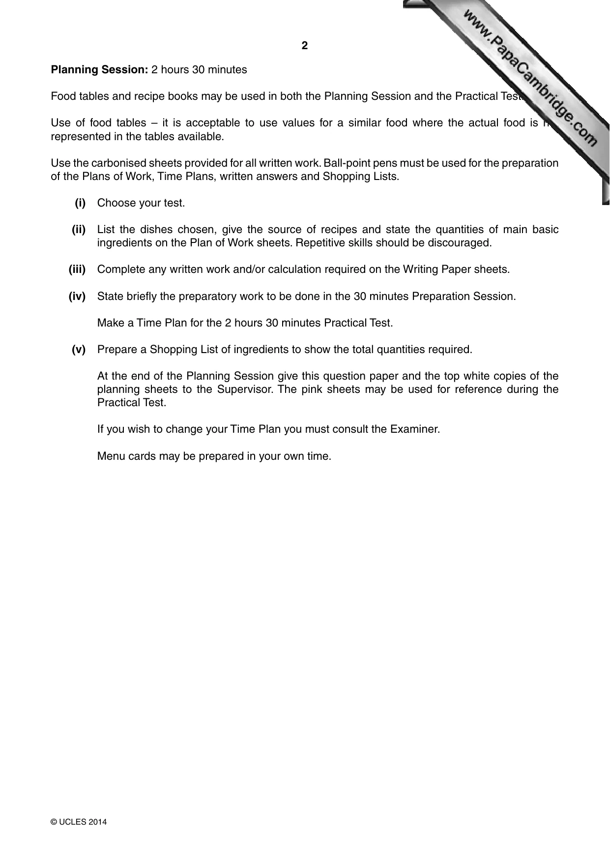 Cambridge A Level Food Studies 9336 2014 Oct/Nov Paper 2 · Variant 1 question paper, page 2 of 4