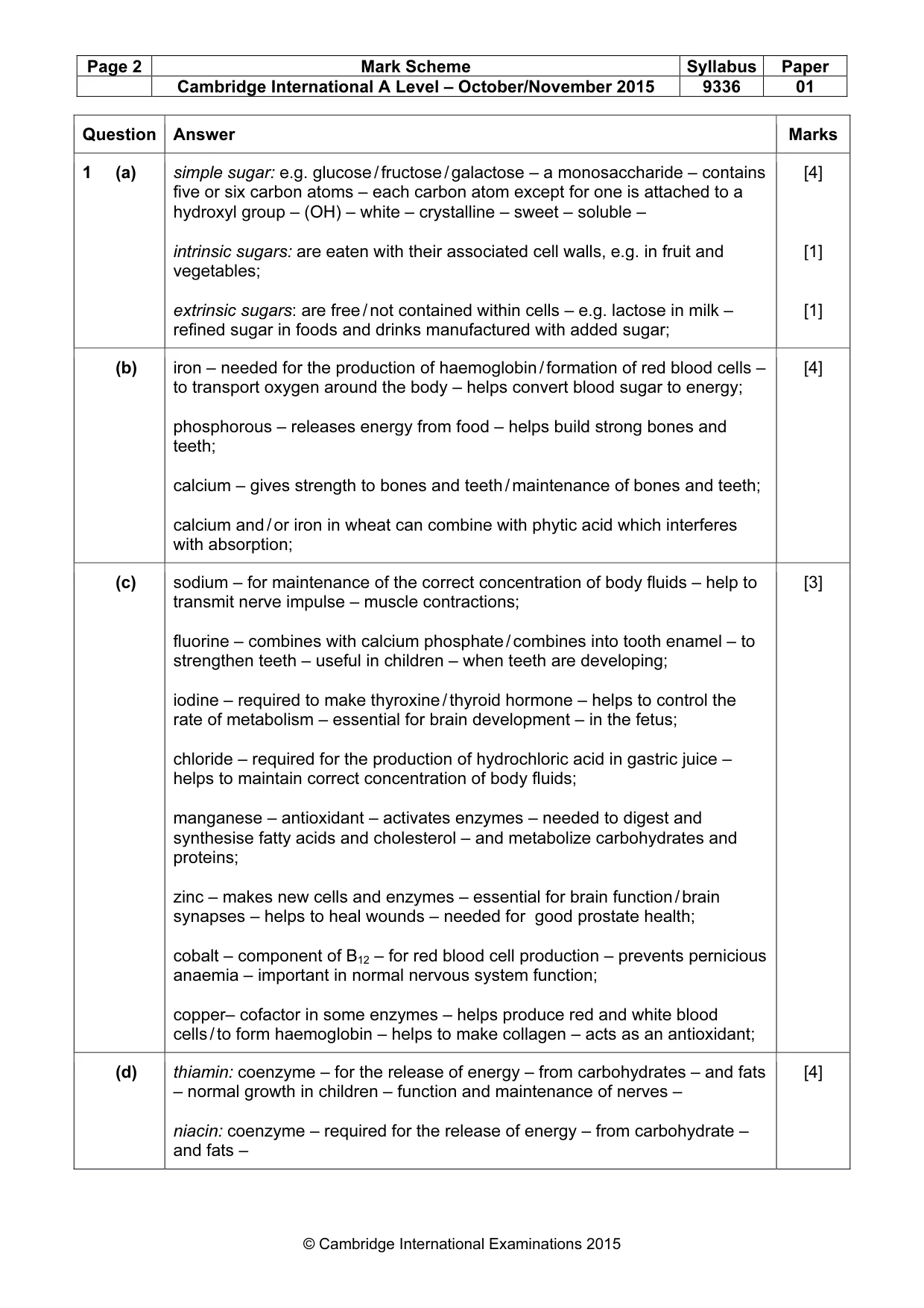 Mark scheme, page 2 of 10