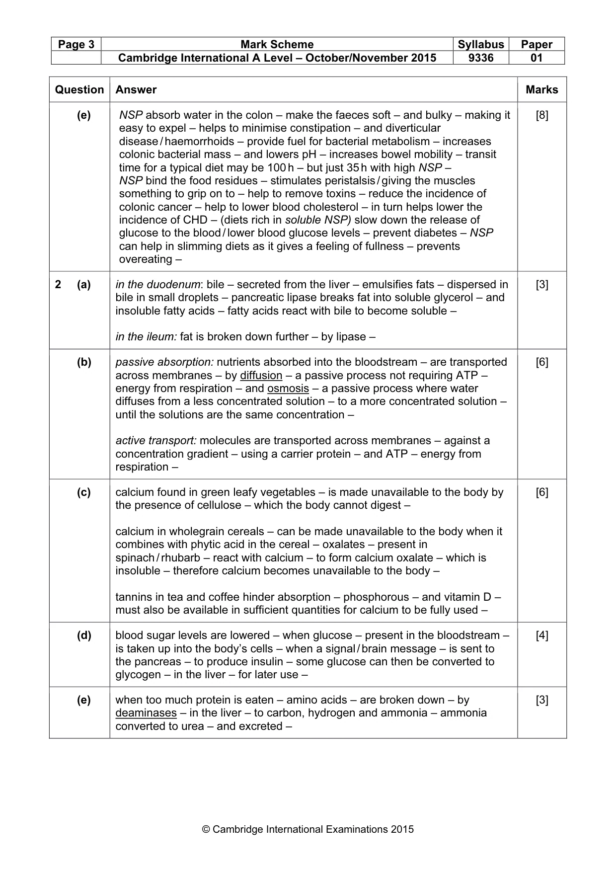 Mark scheme, page 3 of 10