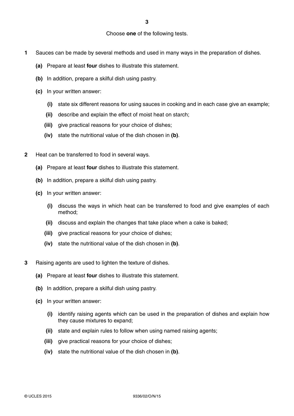 Cambridge A Level Food Studies 9336 2015 Oct/Nov Paper 2 · Variant 1 question paper, page 3 of 4