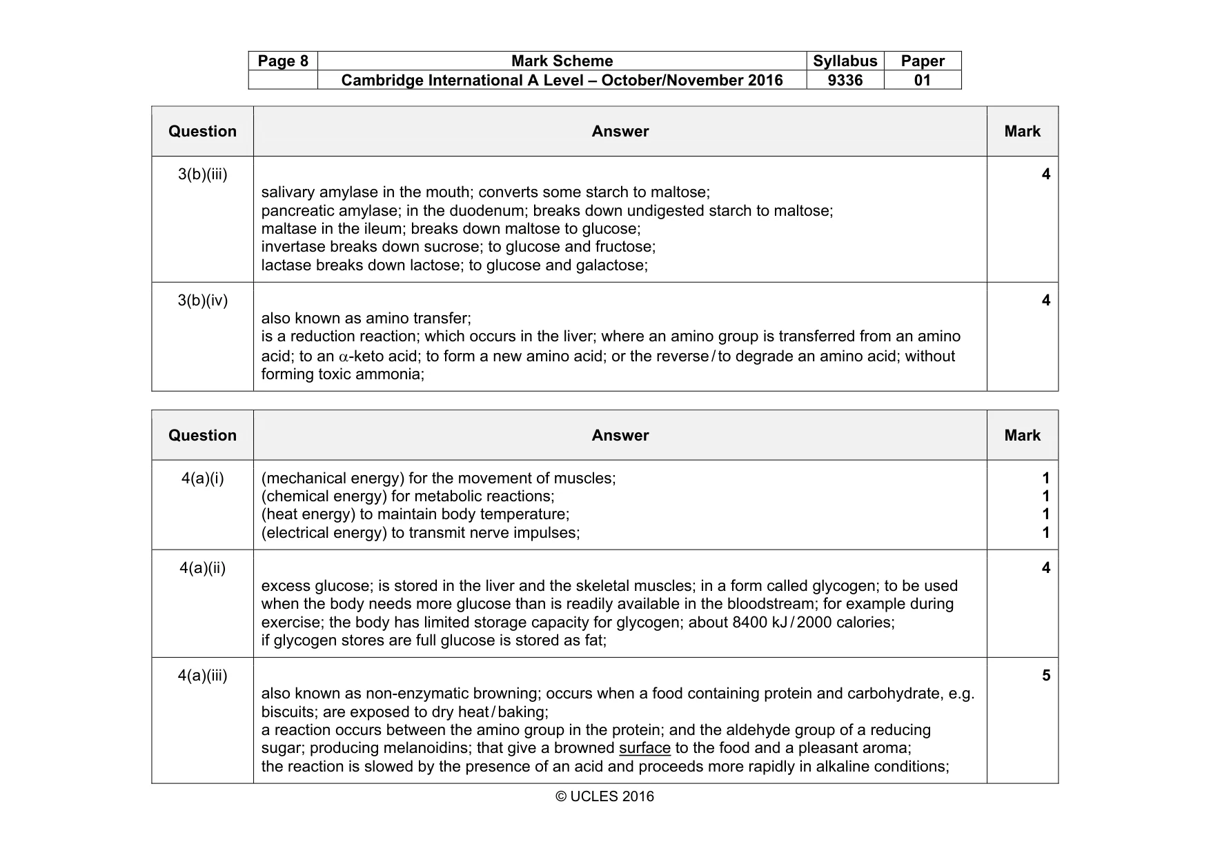 Mark scheme, page 8 of 17