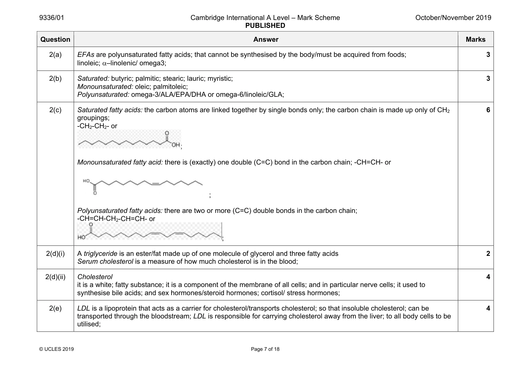 Mark scheme, page 7 of 18
