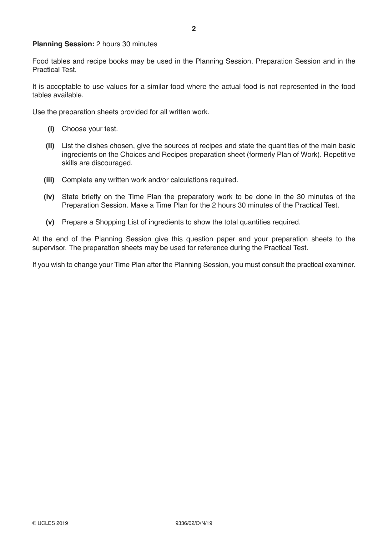 Cambridge A Level Food Studies 9336 2019 Oct/Nov Paper 2 · Variant 1 question paper, page 2 of 4