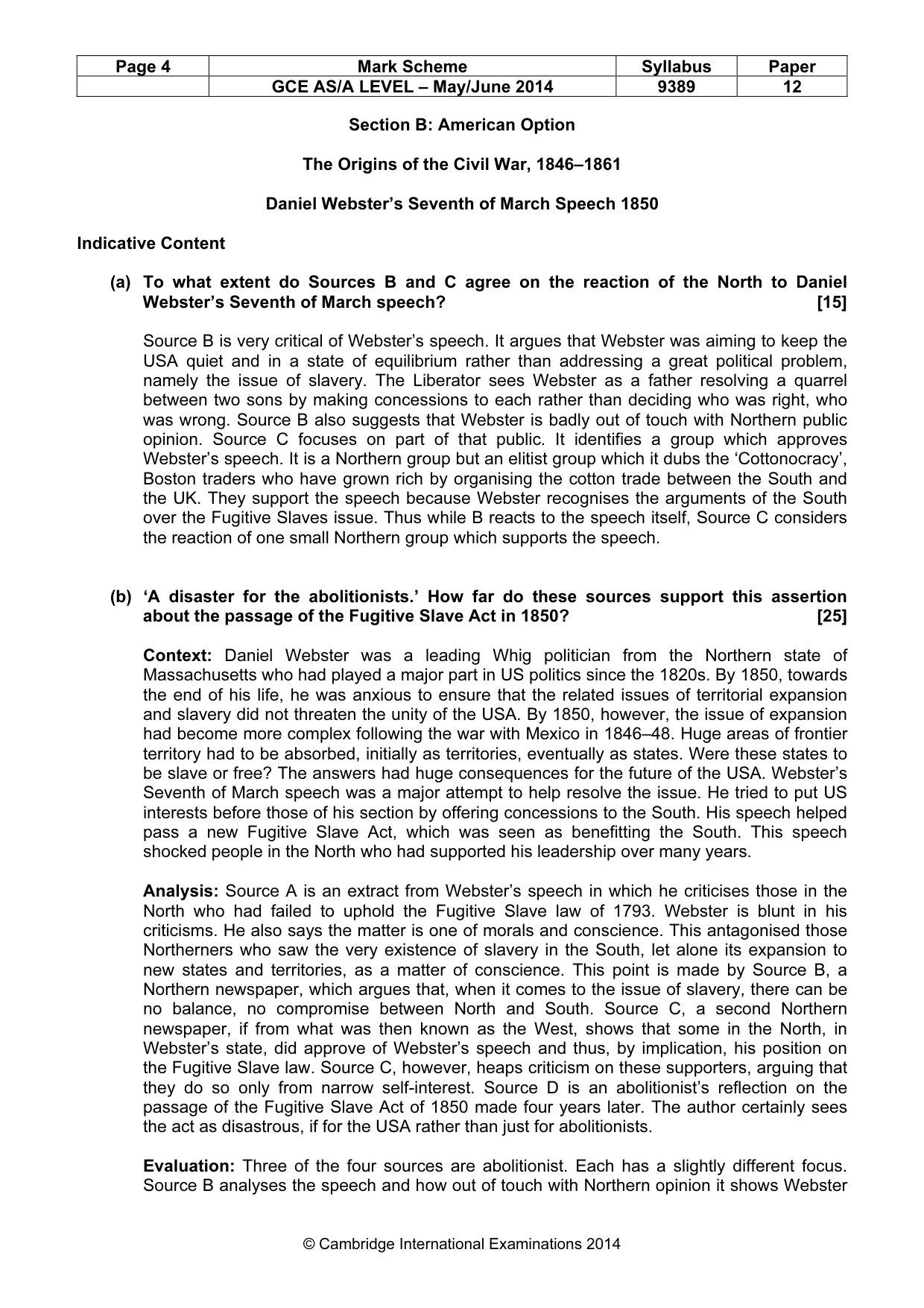 Mark scheme, page 4 of 7
