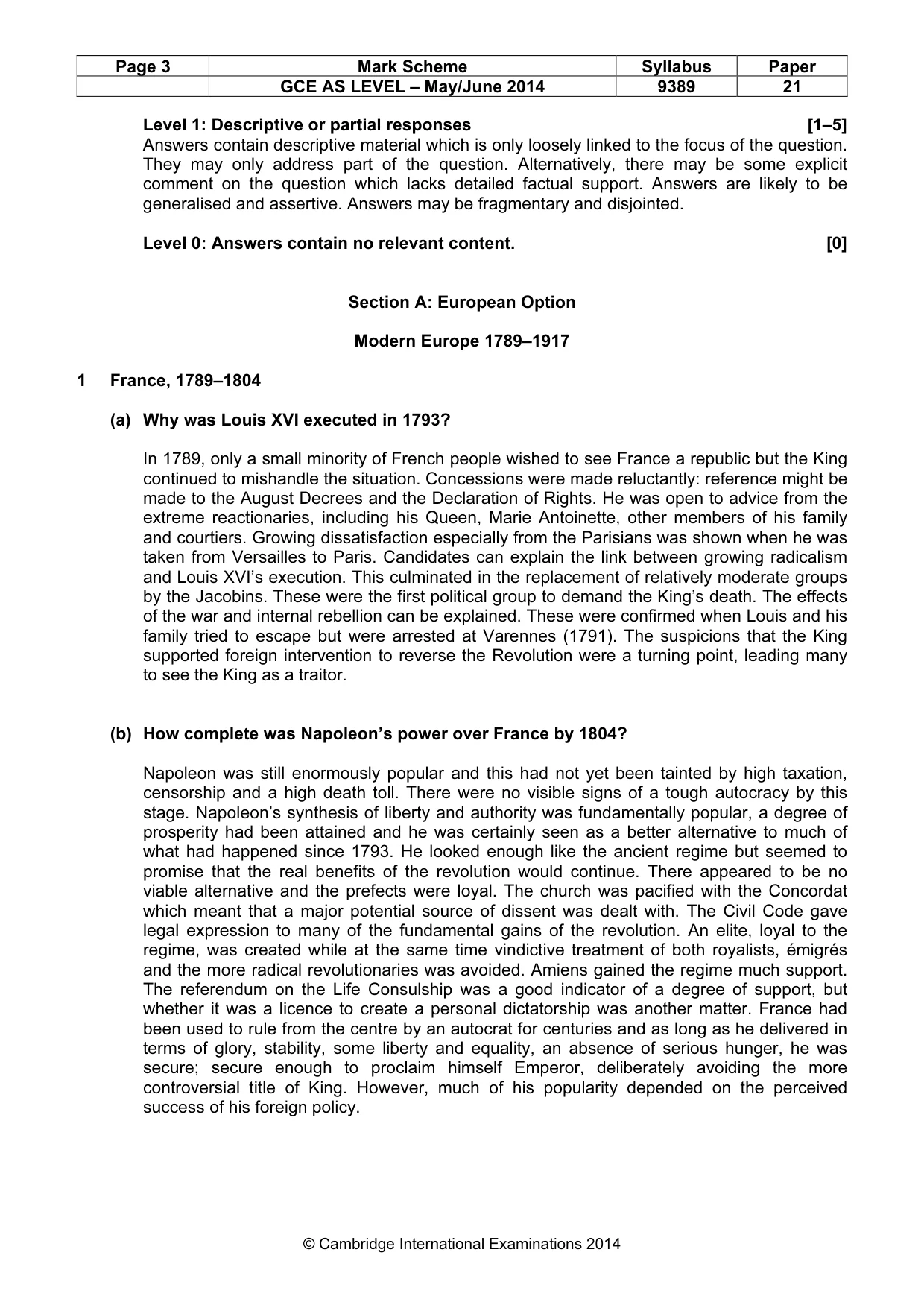 Mark scheme, page 3 of 14