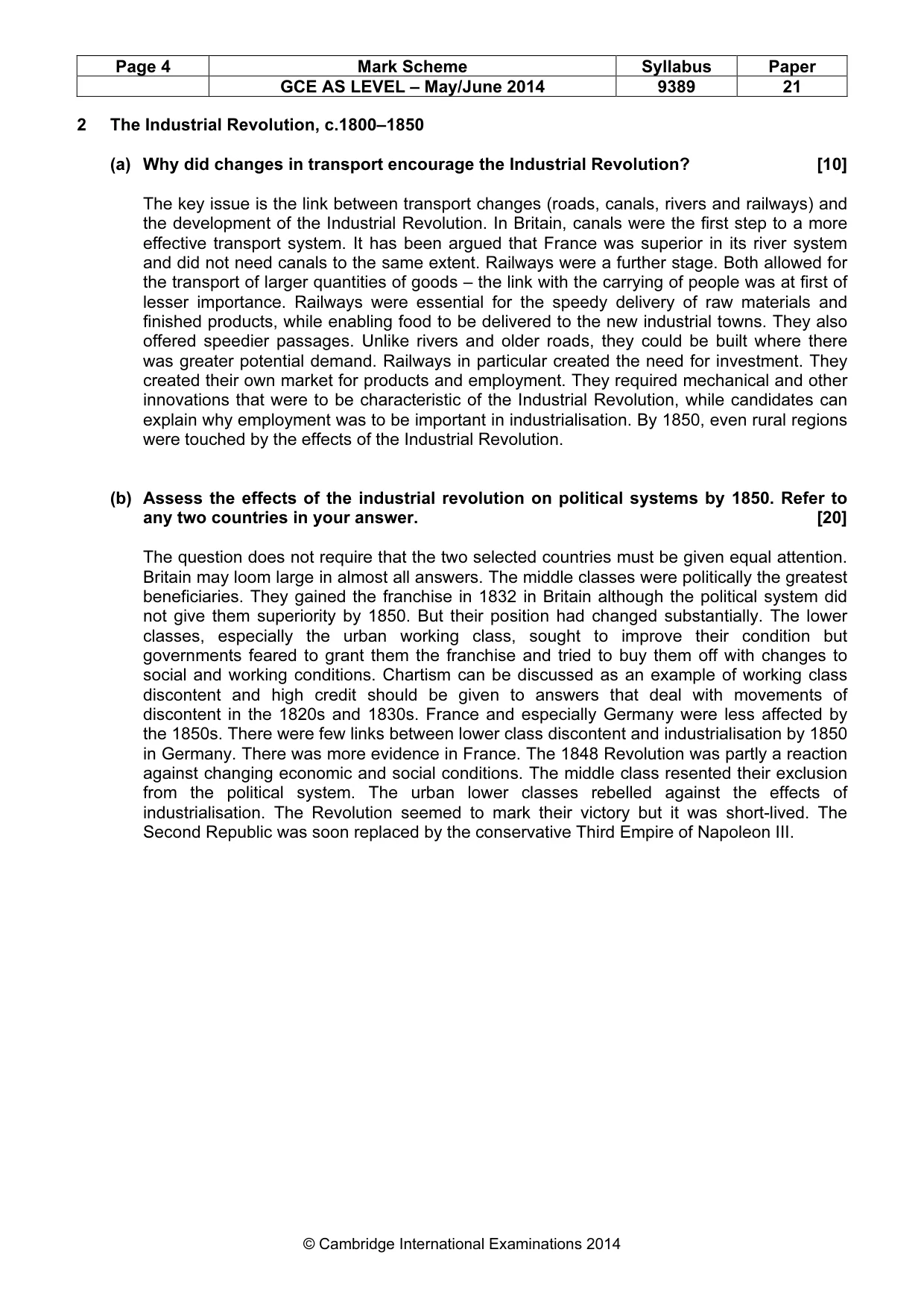 Mark scheme, page 4 of 14