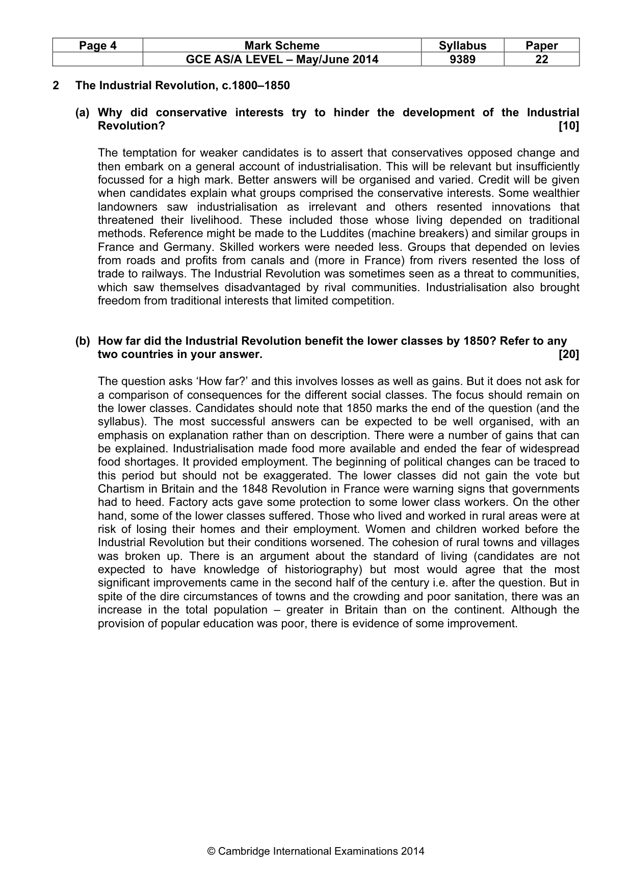 Mark scheme, page 4 of 14