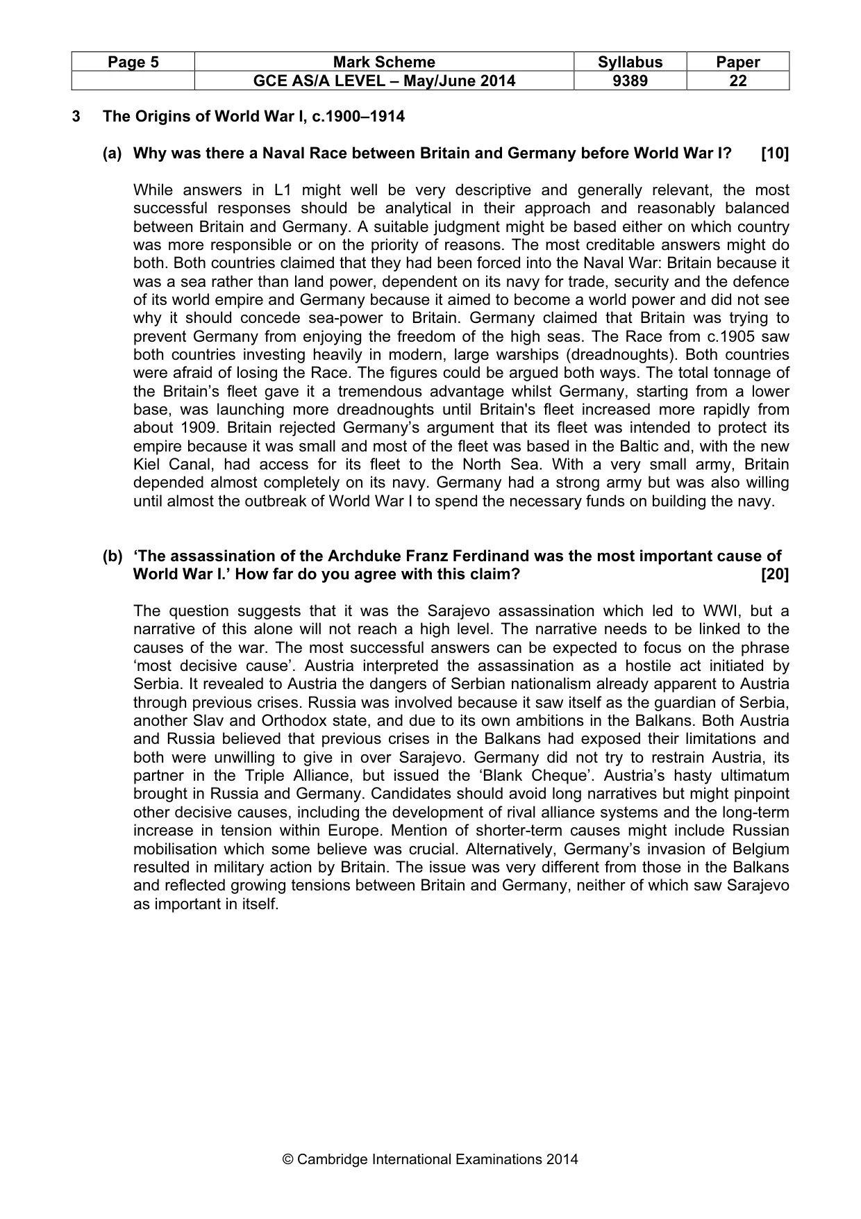 Mark scheme, page 5 of 14