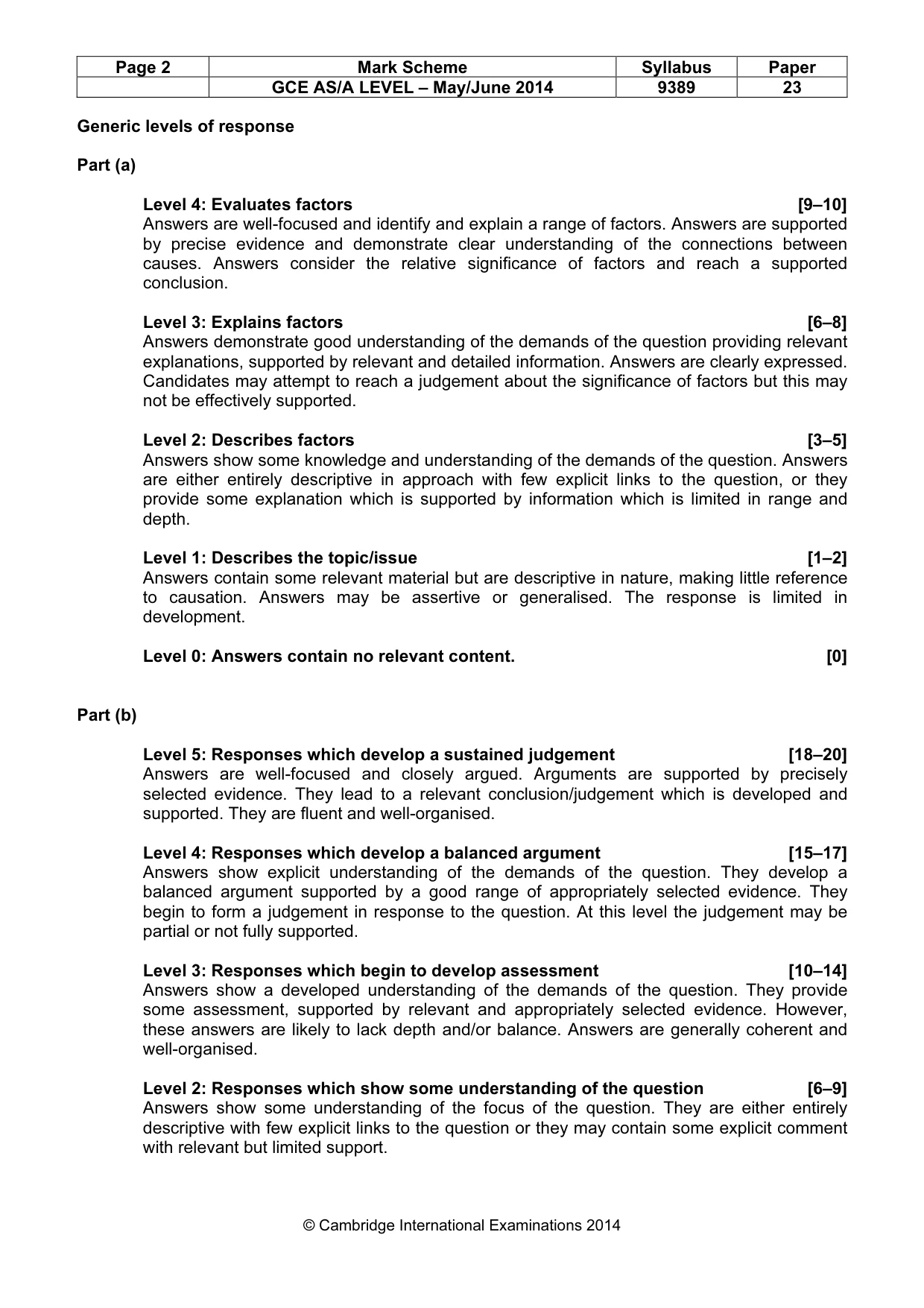 Mark scheme, page 2 of 13