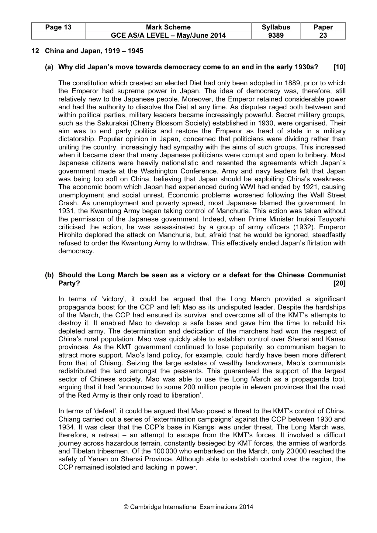 Mark scheme, page 13 of 13