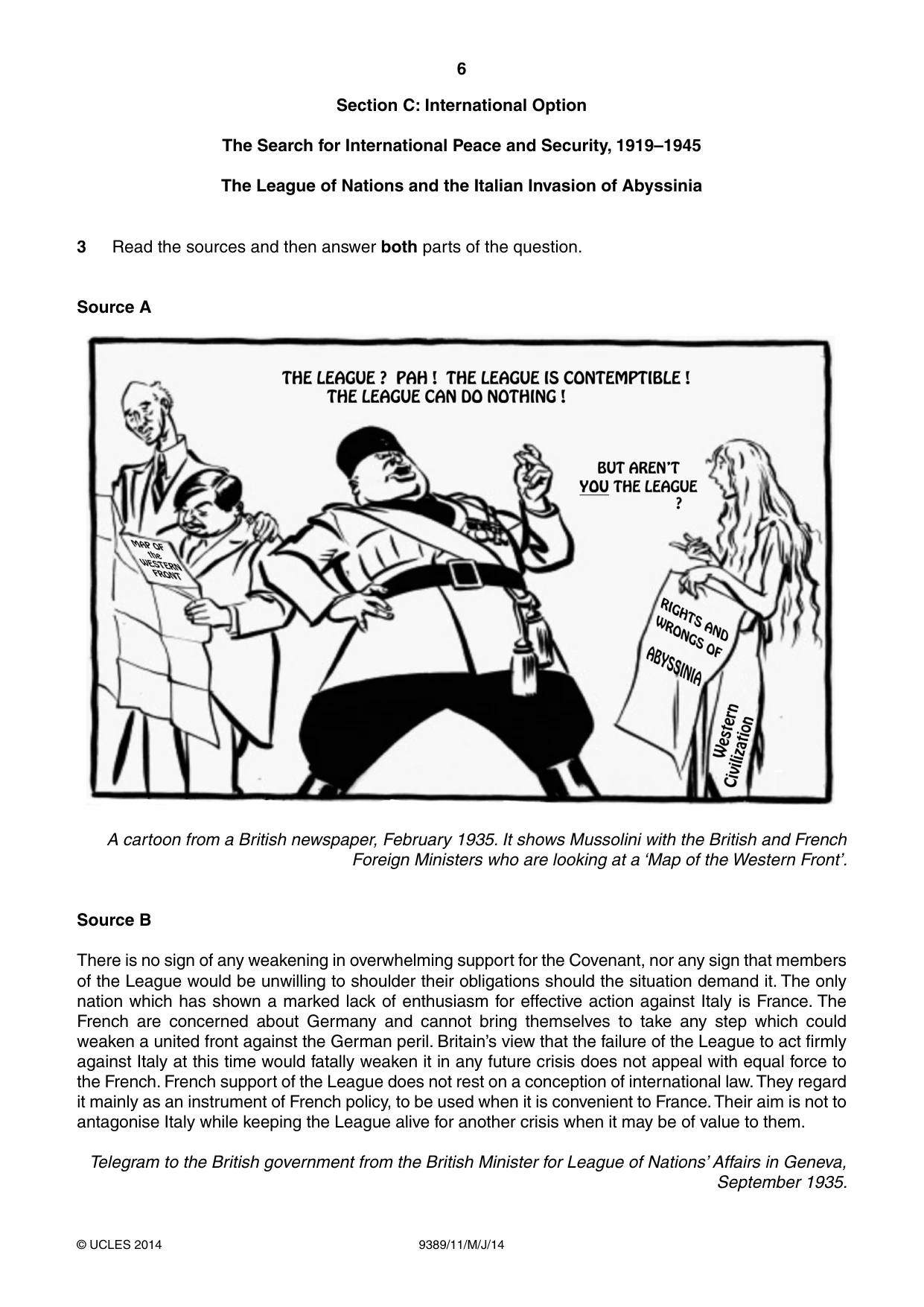 Cambridge A Level History 9389 2014 May/June Paper 1 · Variant 1 question paper, page 6 of 8