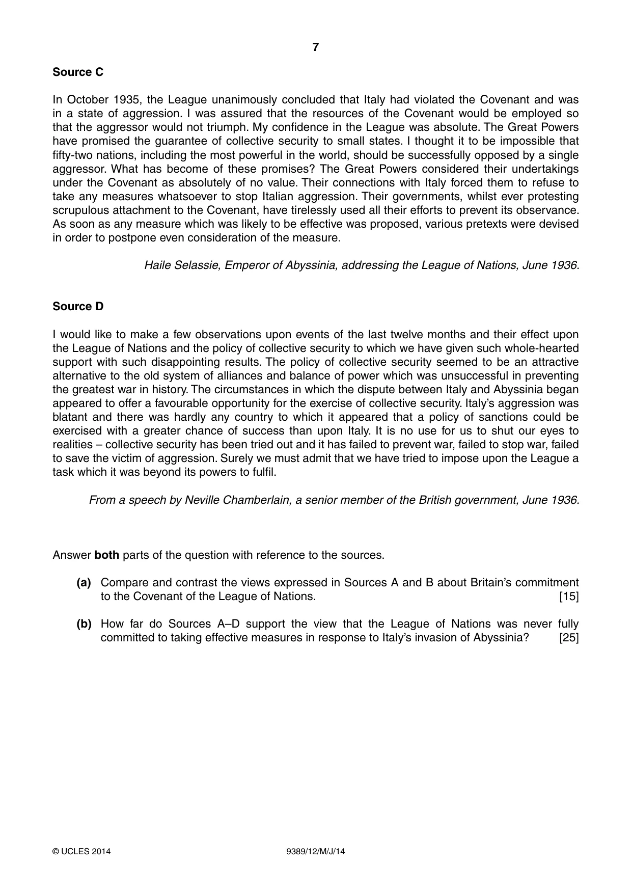 Cambridge A Level History 9389 2014 May/June Paper 1 · Variant 2 question paper, page 7 of 8