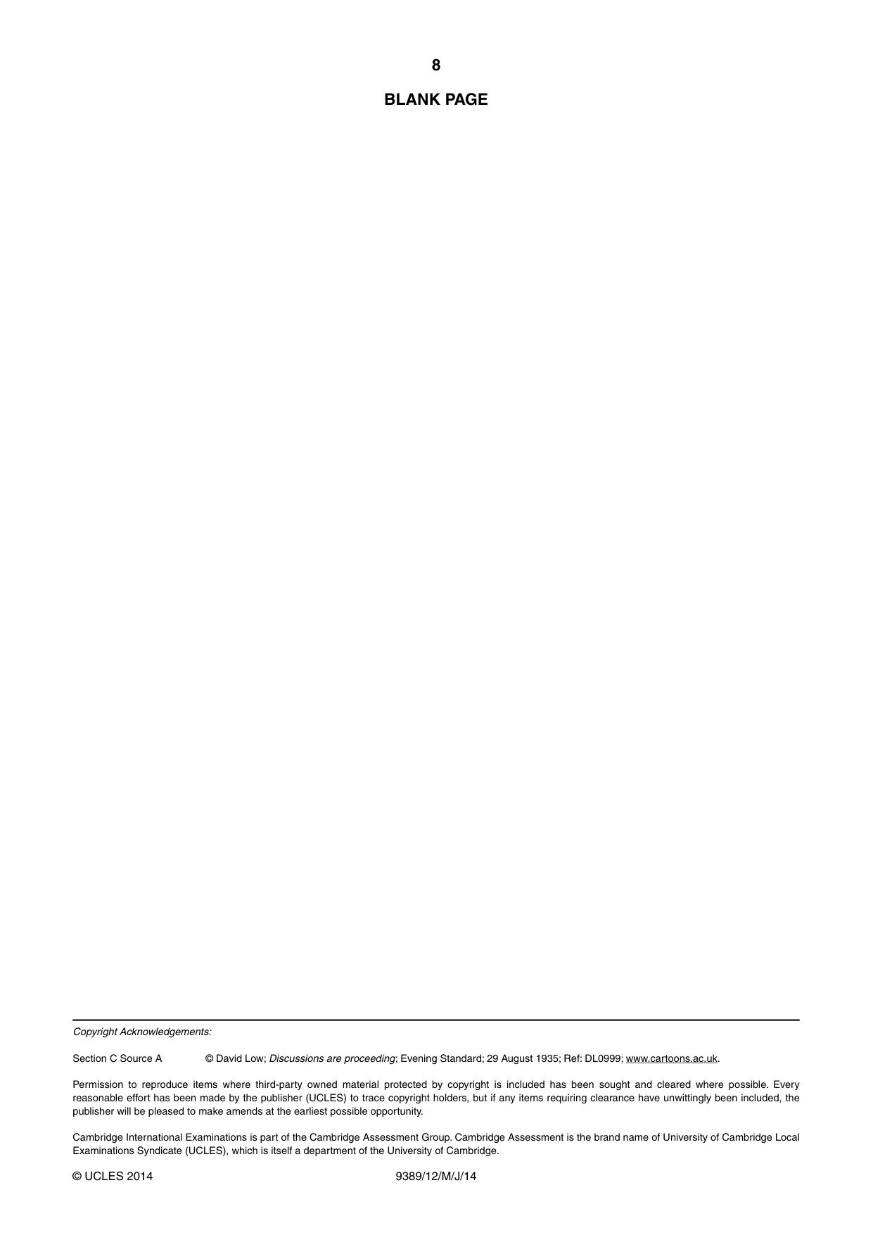 Cambridge A Level History 9389 2014 May/June Paper 1 · Variant 2 question paper, page 8 of 8