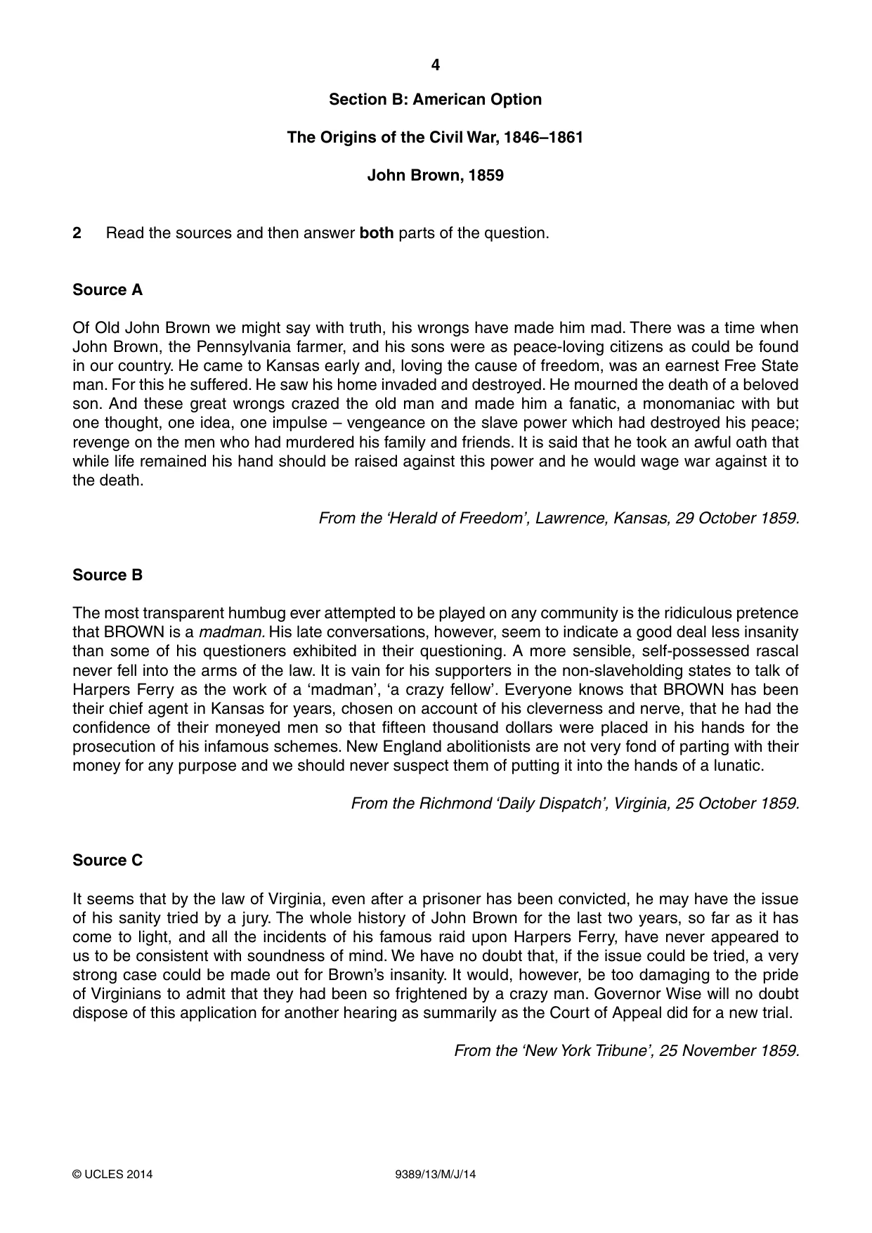 Cambridge A Level History 9389 2014 May/June Paper 1 · Variant 3 question paper, page 4 of 8