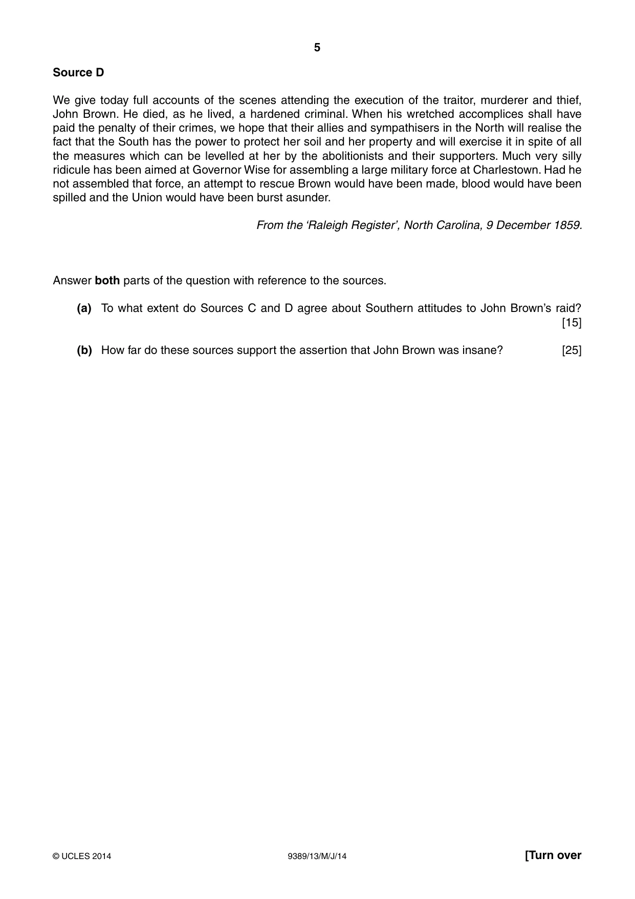 Cambridge A Level History 9389 2014 May/June Paper 1 · Variant 3 question paper, page 5 of 8