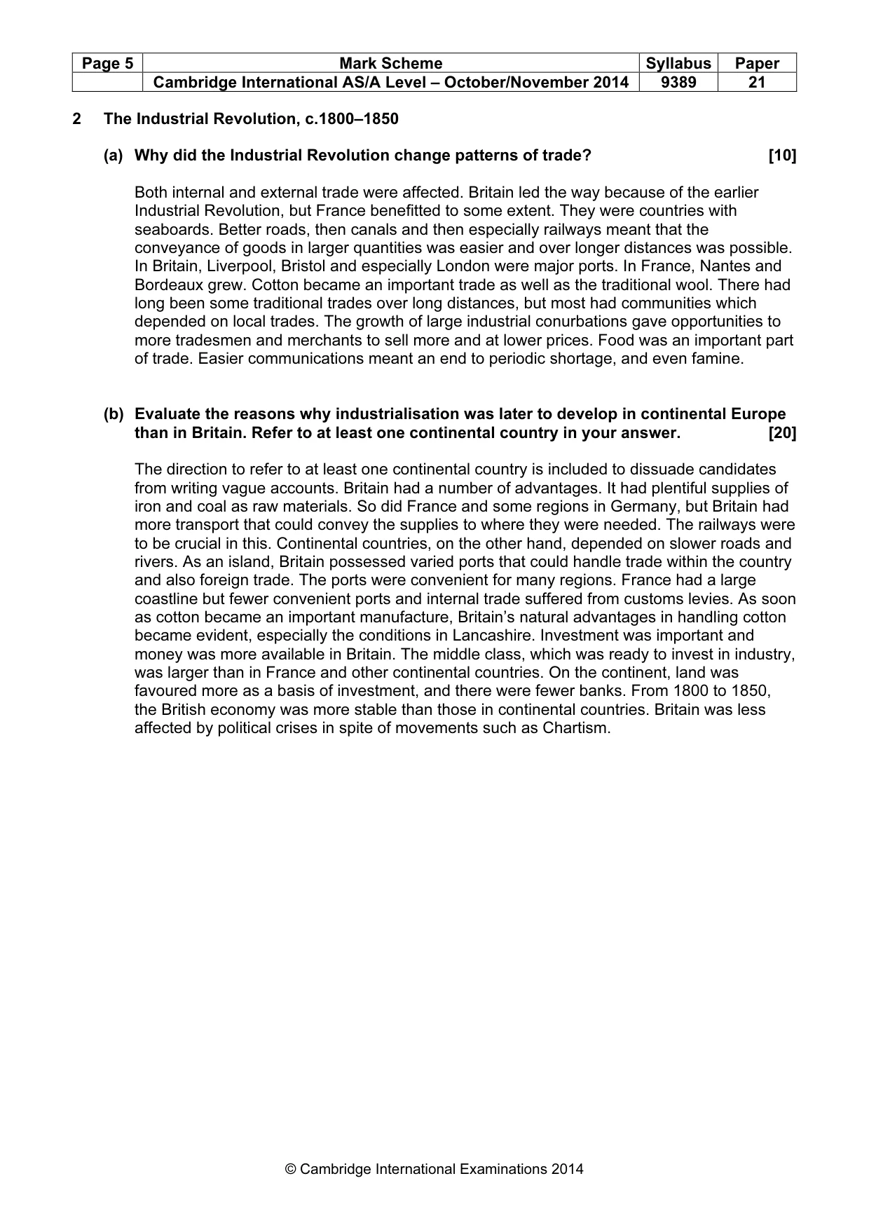 Mark scheme, page 5 of 16