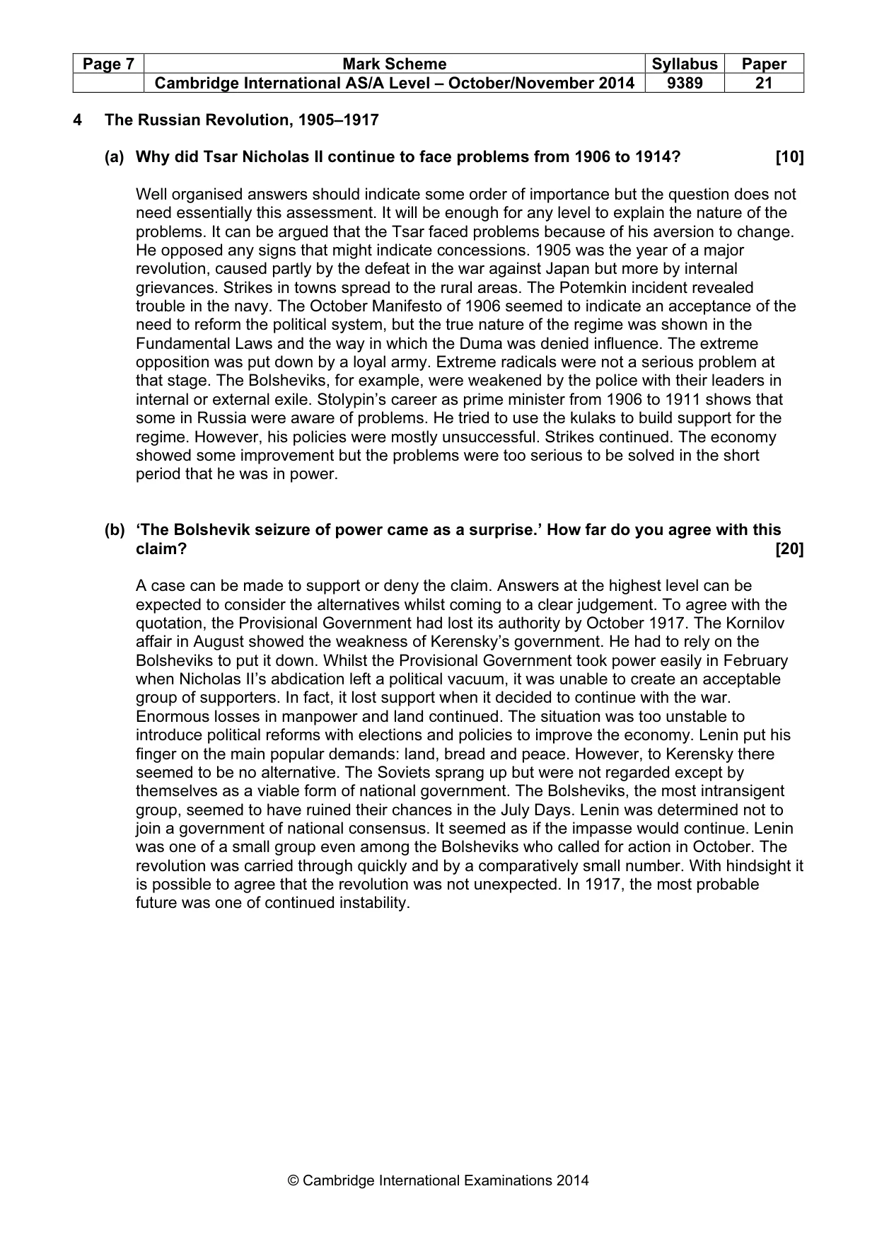 Mark scheme, page 7 of 16