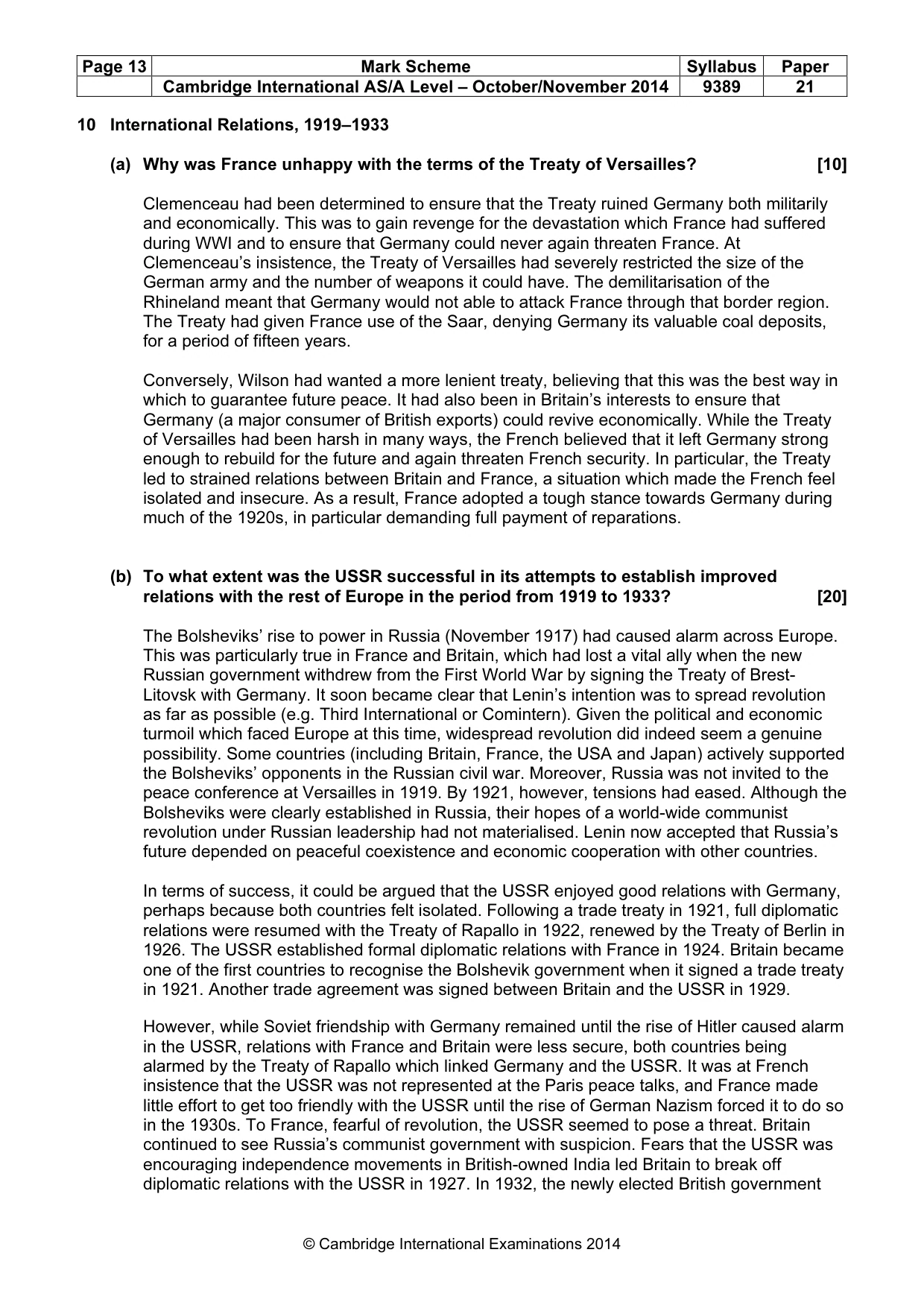 Mark scheme, page 13 of 16