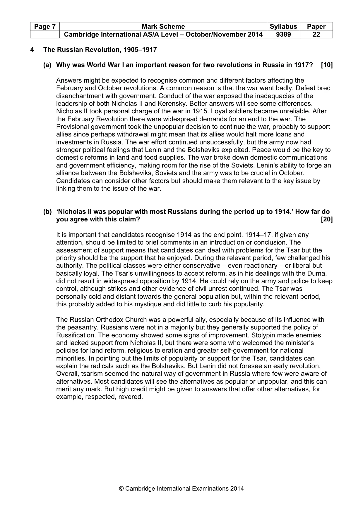 Mark scheme, page 7 of 17