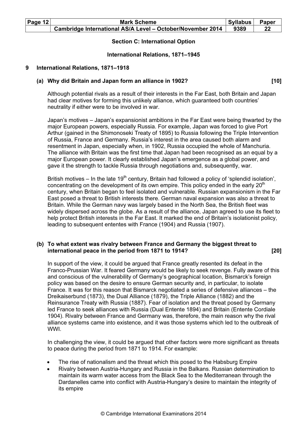 Mark scheme, page 12 of 17