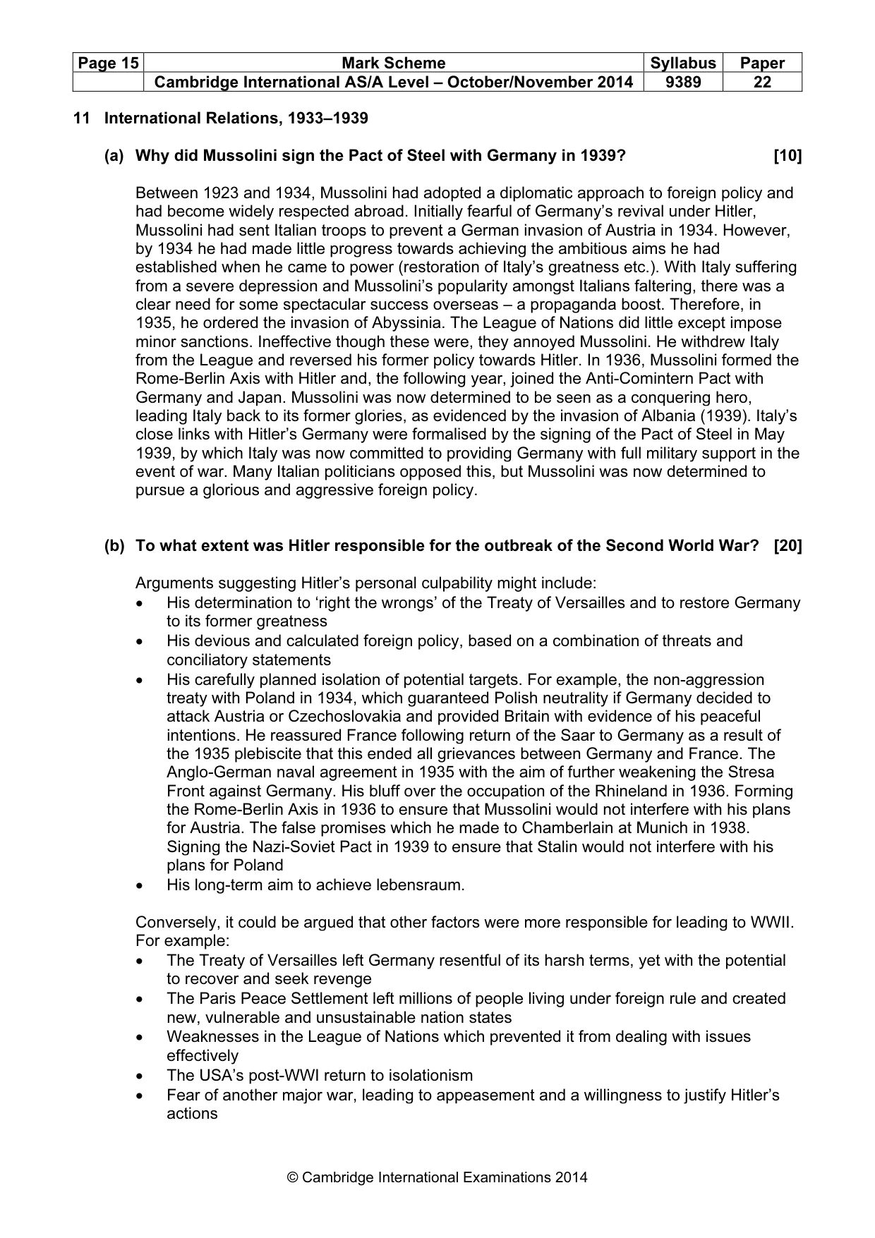 Mark scheme, page 15 of 17