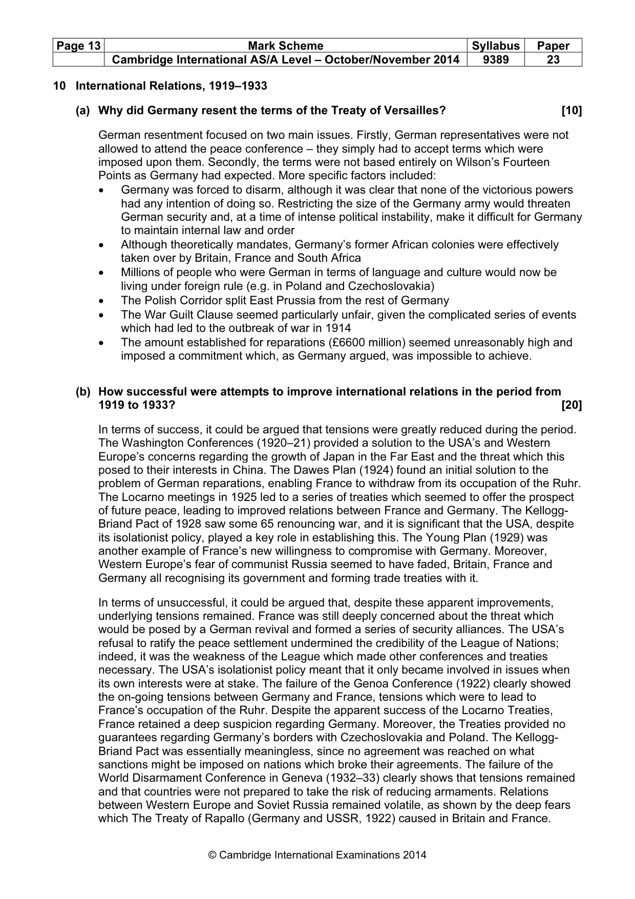 Mark scheme, page 13 of 15