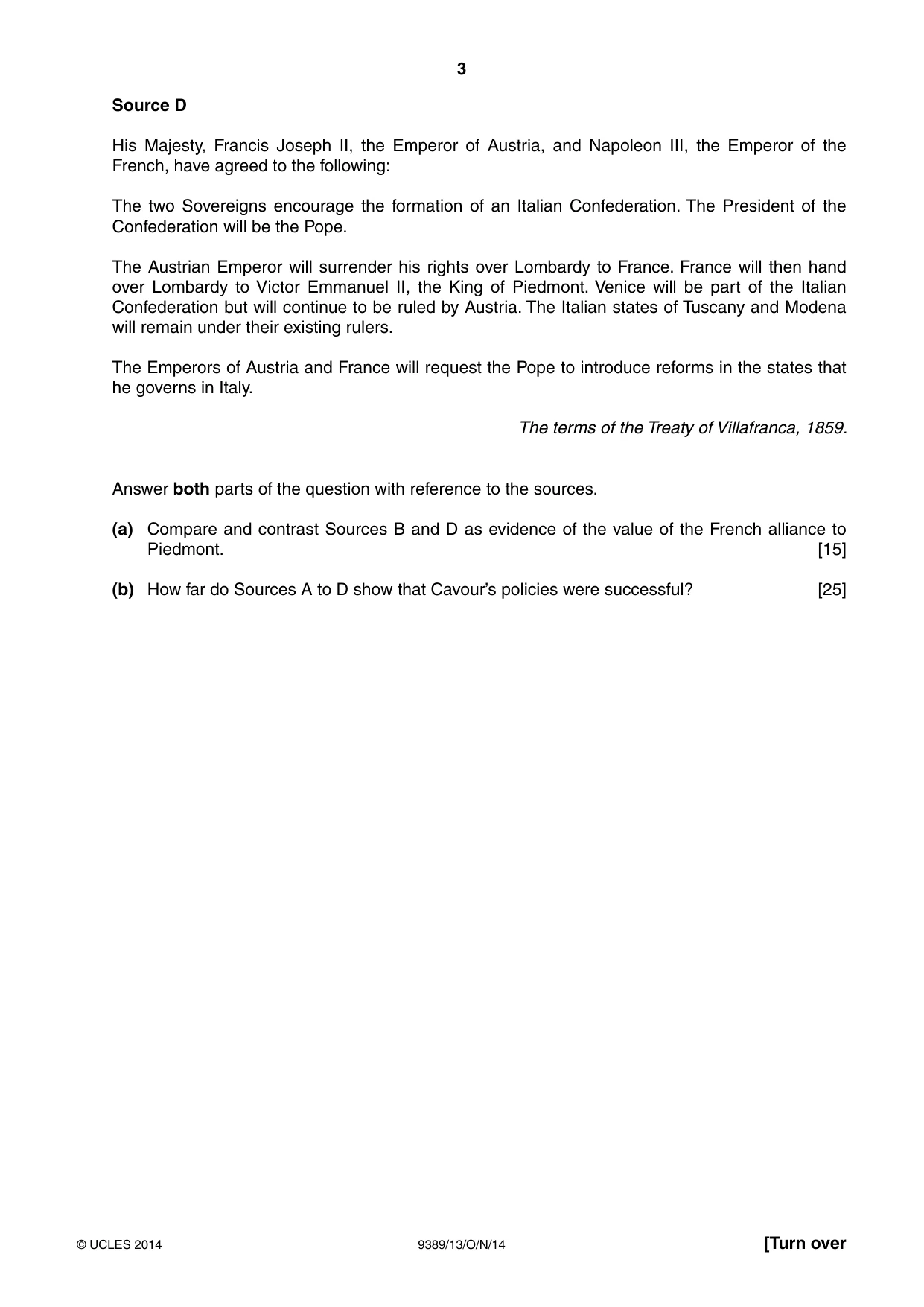 Cambridge A Level History 9389 2014 Oct/Nov Paper 1 · Variant 3 question paper, page 3 of 8