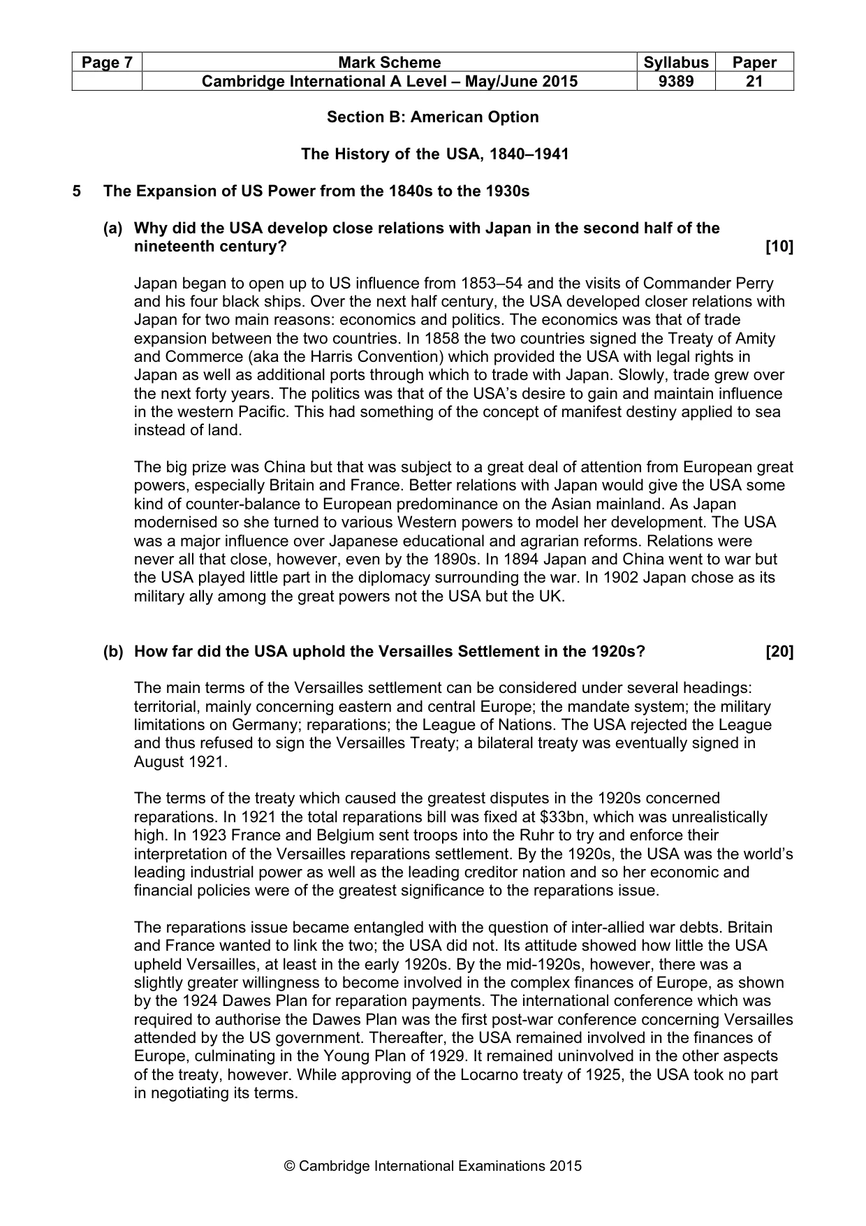 Mark scheme, page 7 of 14