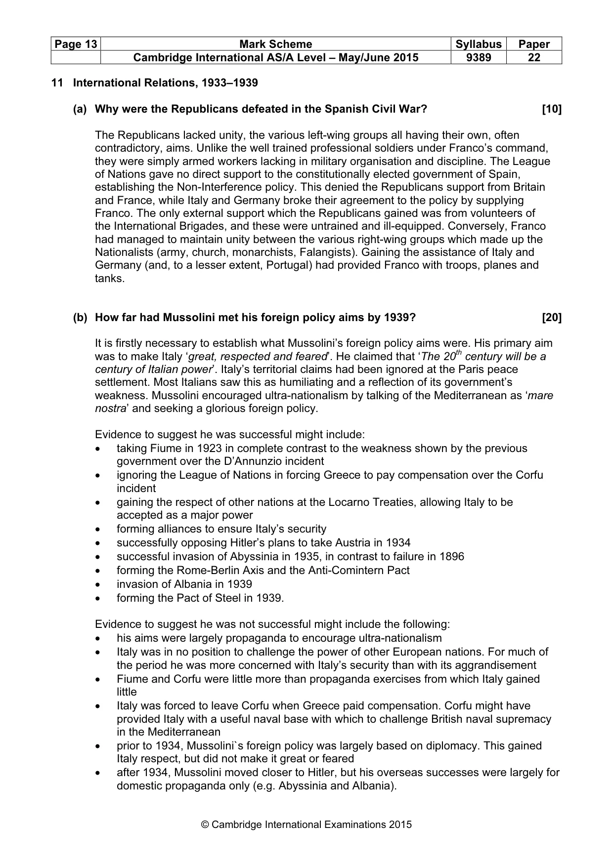 Mark scheme, page 13 of 14