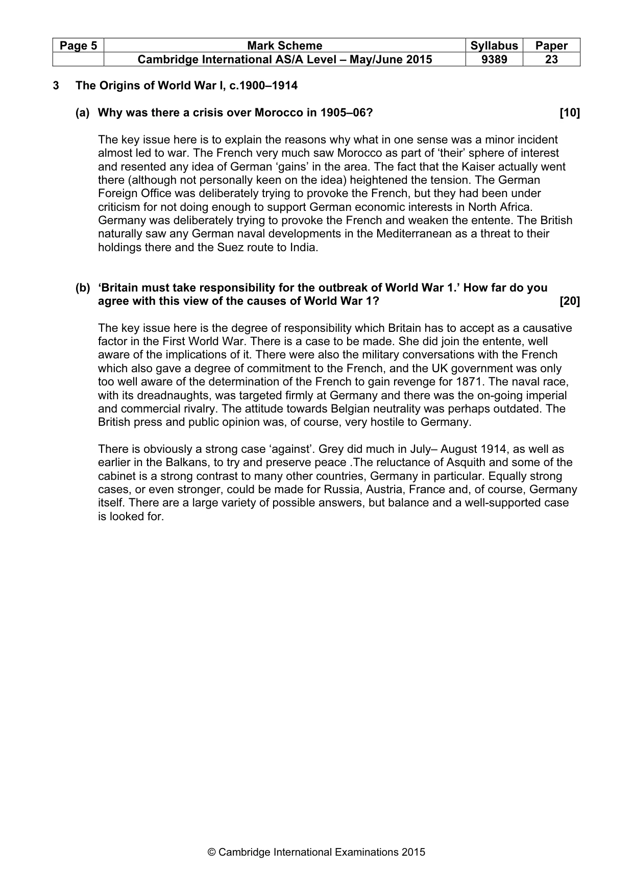 Mark scheme, page 5 of 14