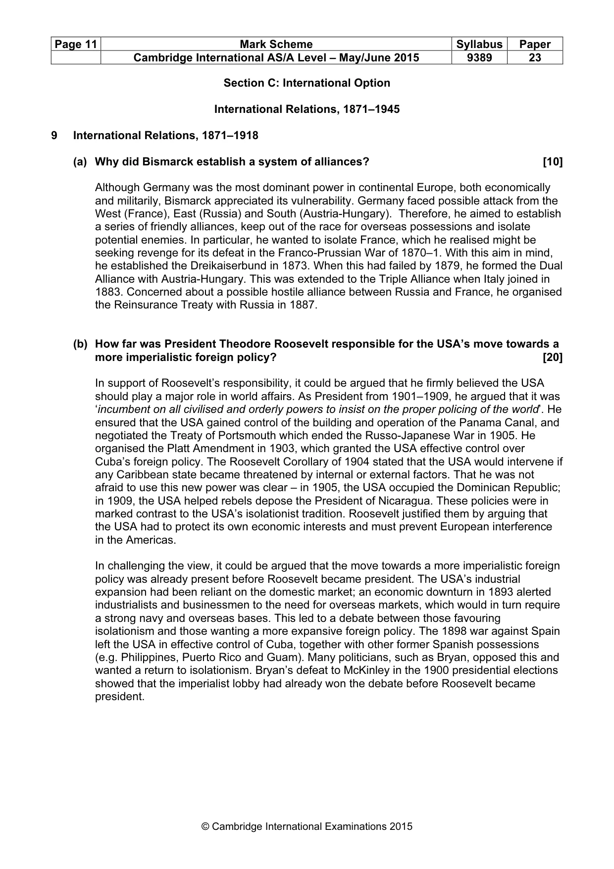 Mark scheme, page 11 of 14