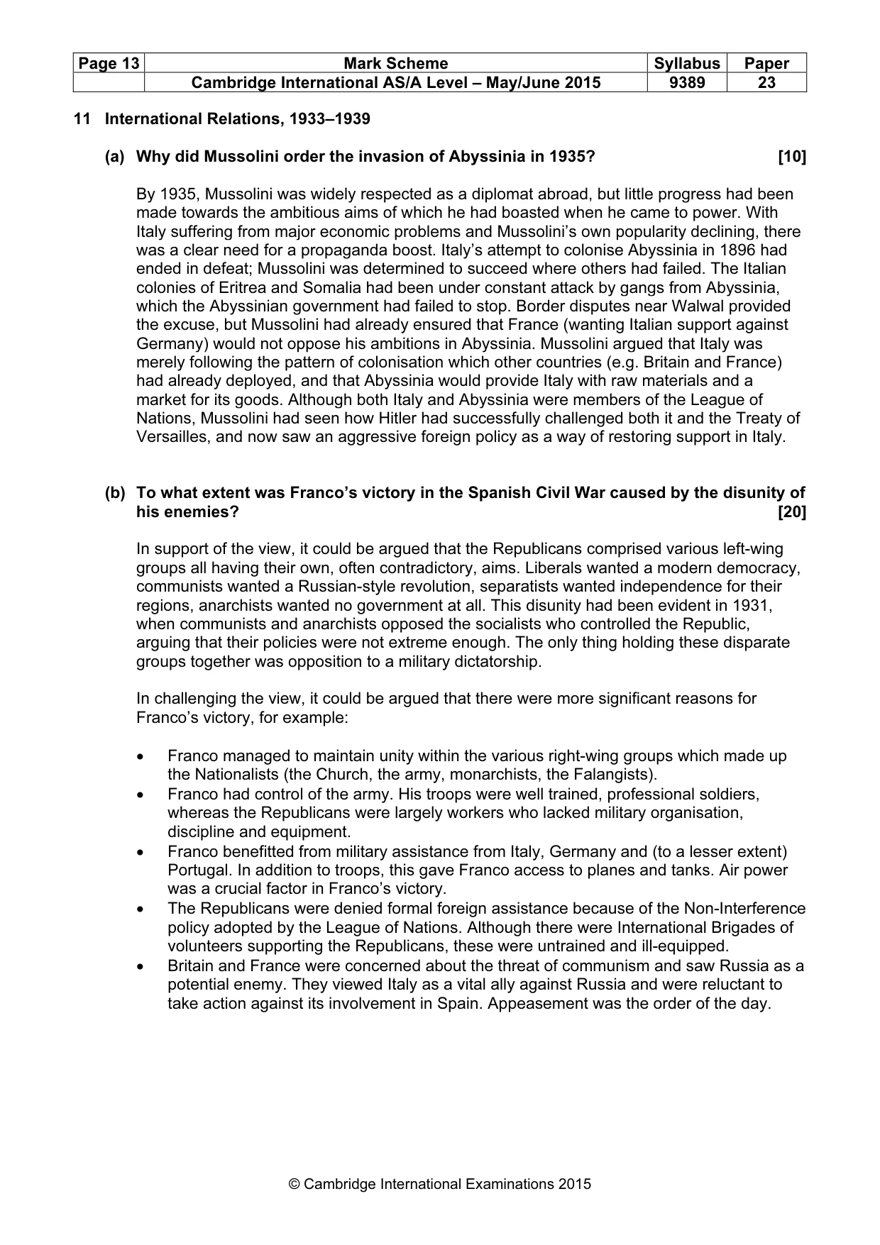 Mark scheme, page 13 of 14