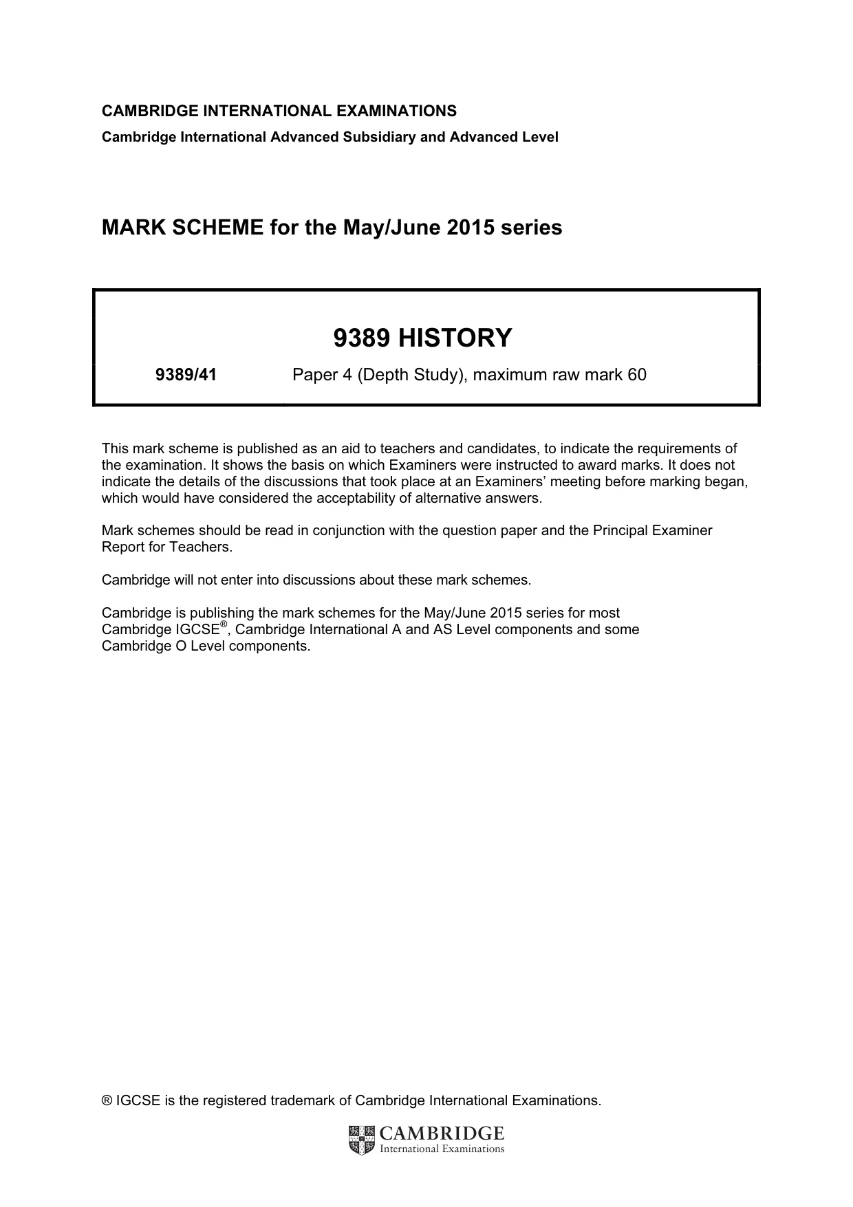 Mark scheme, page 1 of 14