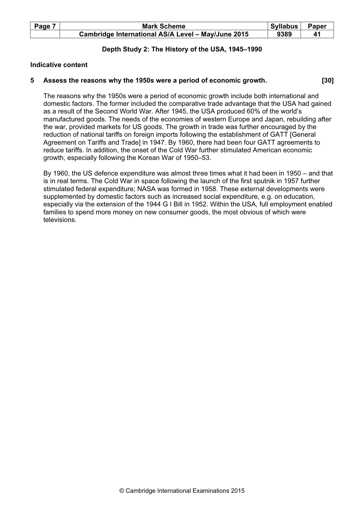 Mark scheme, page 7 of 14