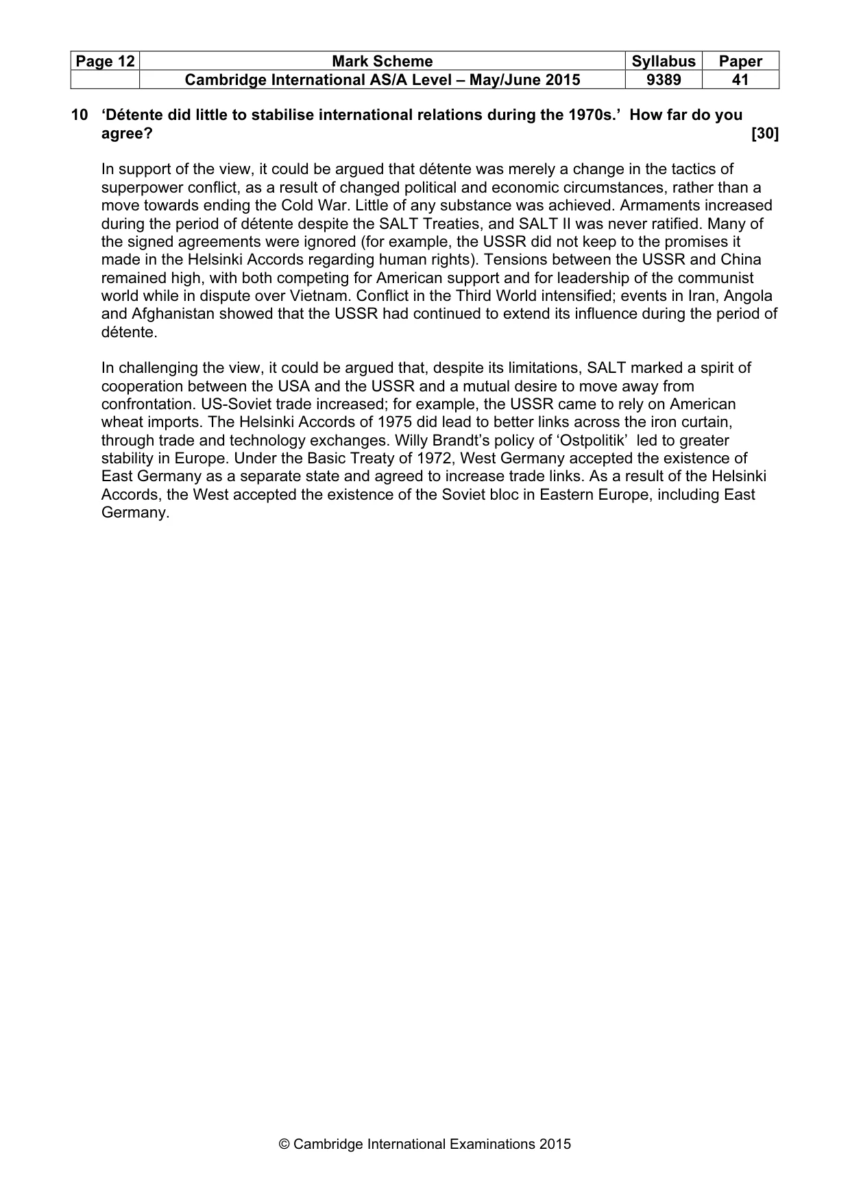 Mark scheme, page 12 of 14