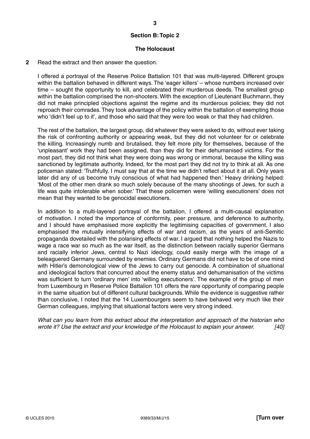 Cambridge A Level History 9389 2015 May/June Paper 3 · Variant 3 question paper, page 3 of 8