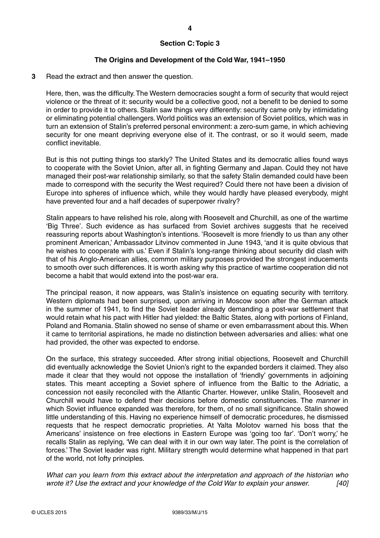Cambridge A Level History 9389 2015 May/June Paper 3 · Variant 3 question paper, page 4 of 8