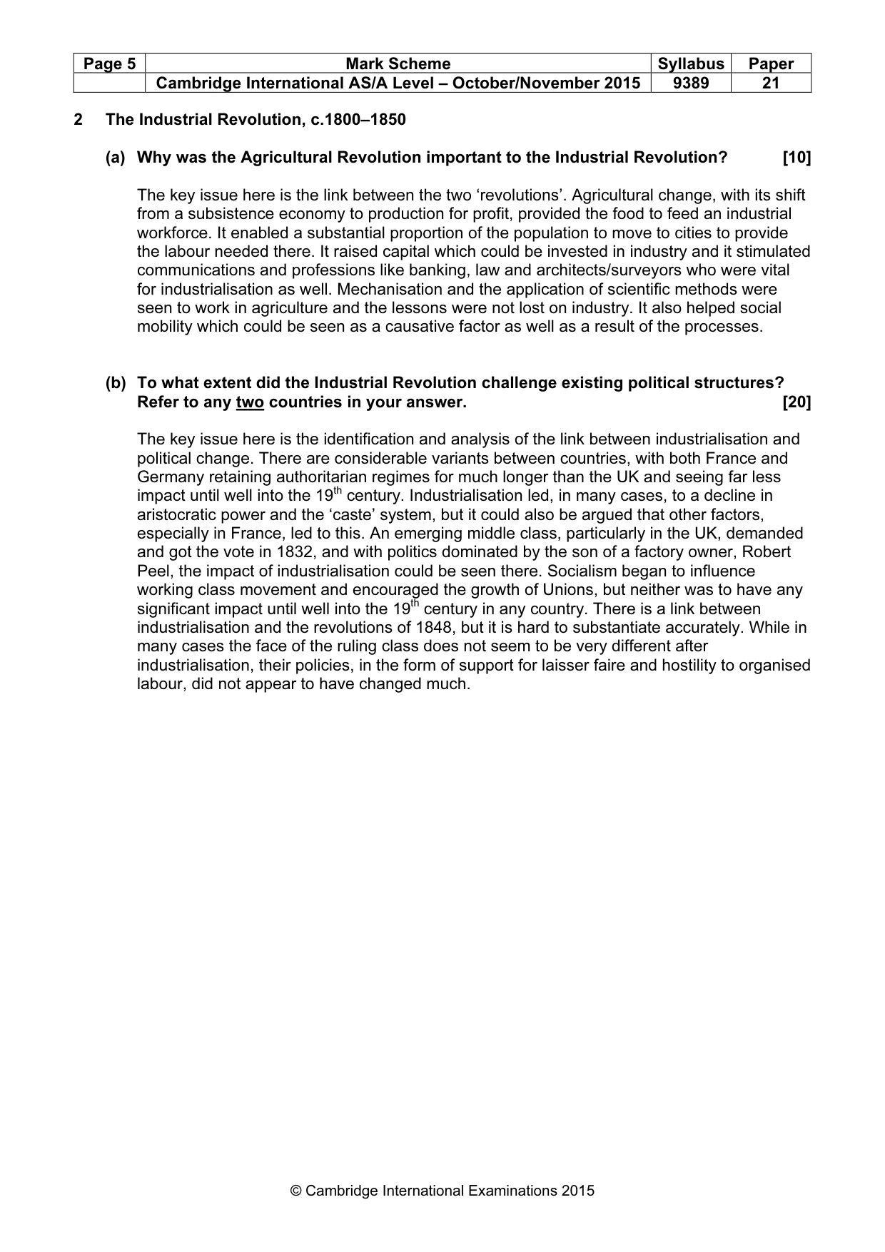 Mark scheme, page 5 of 15