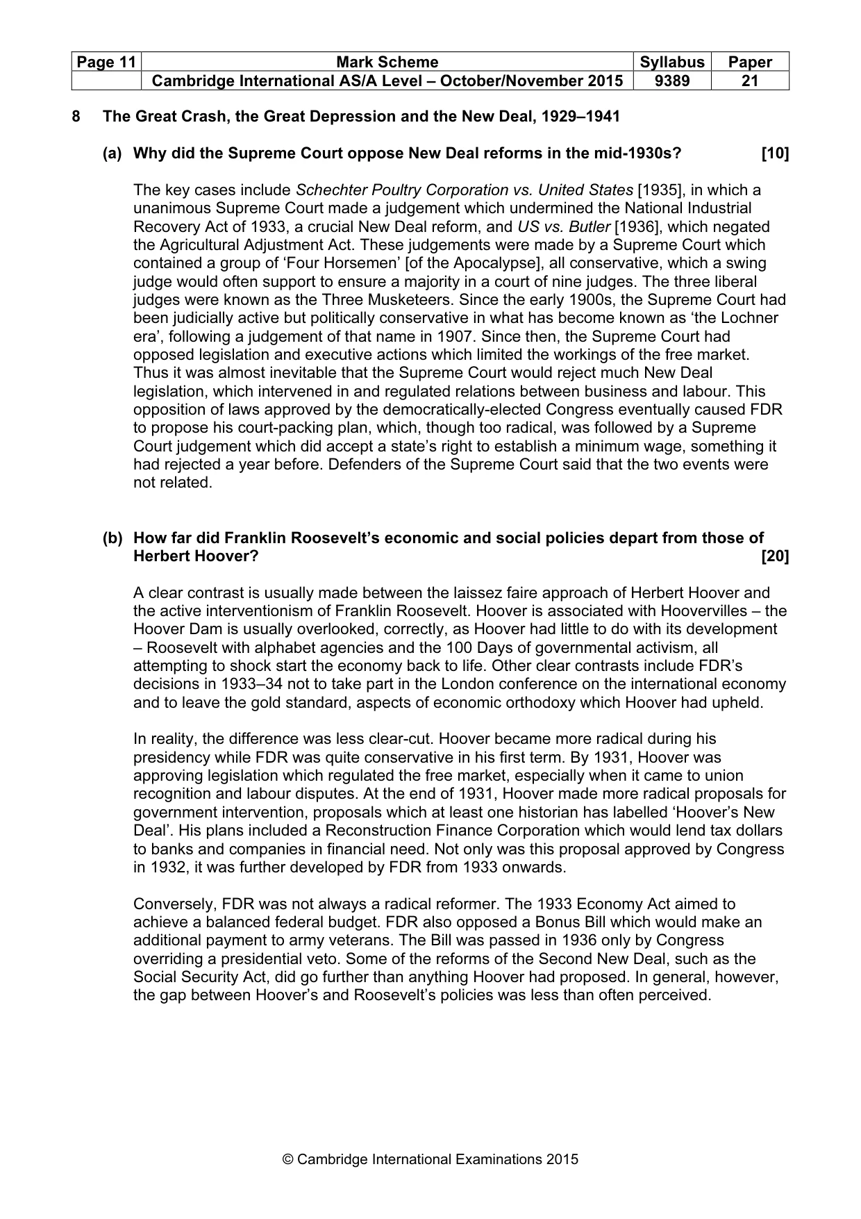 Mark scheme, page 11 of 15