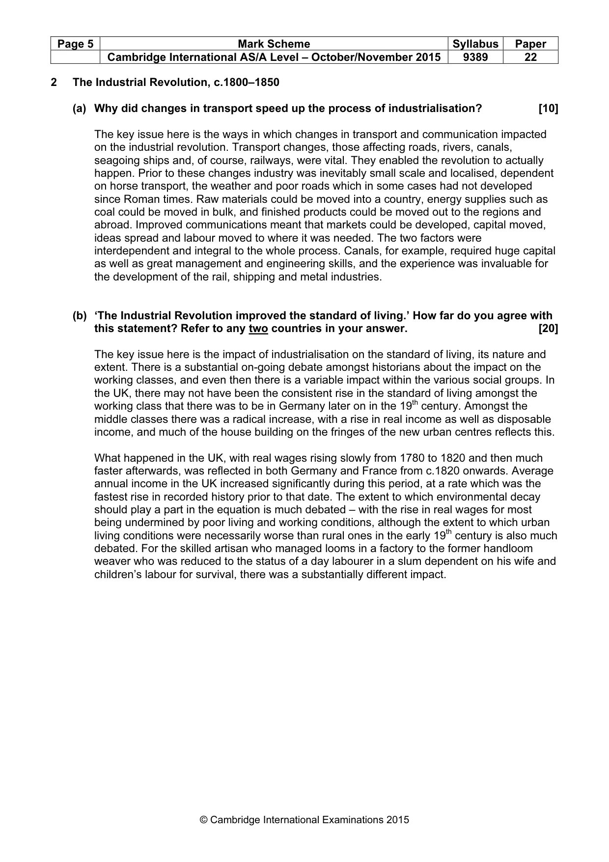 Mark scheme, page 5 of 15