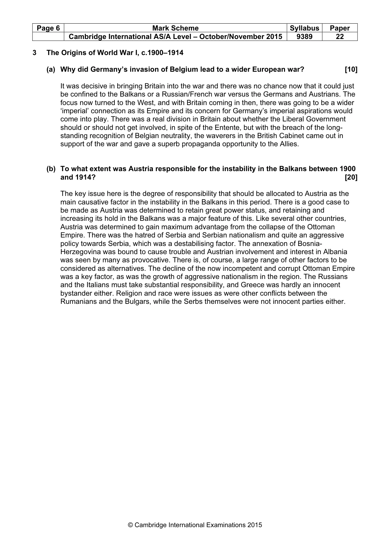 Mark scheme, page 6 of 15