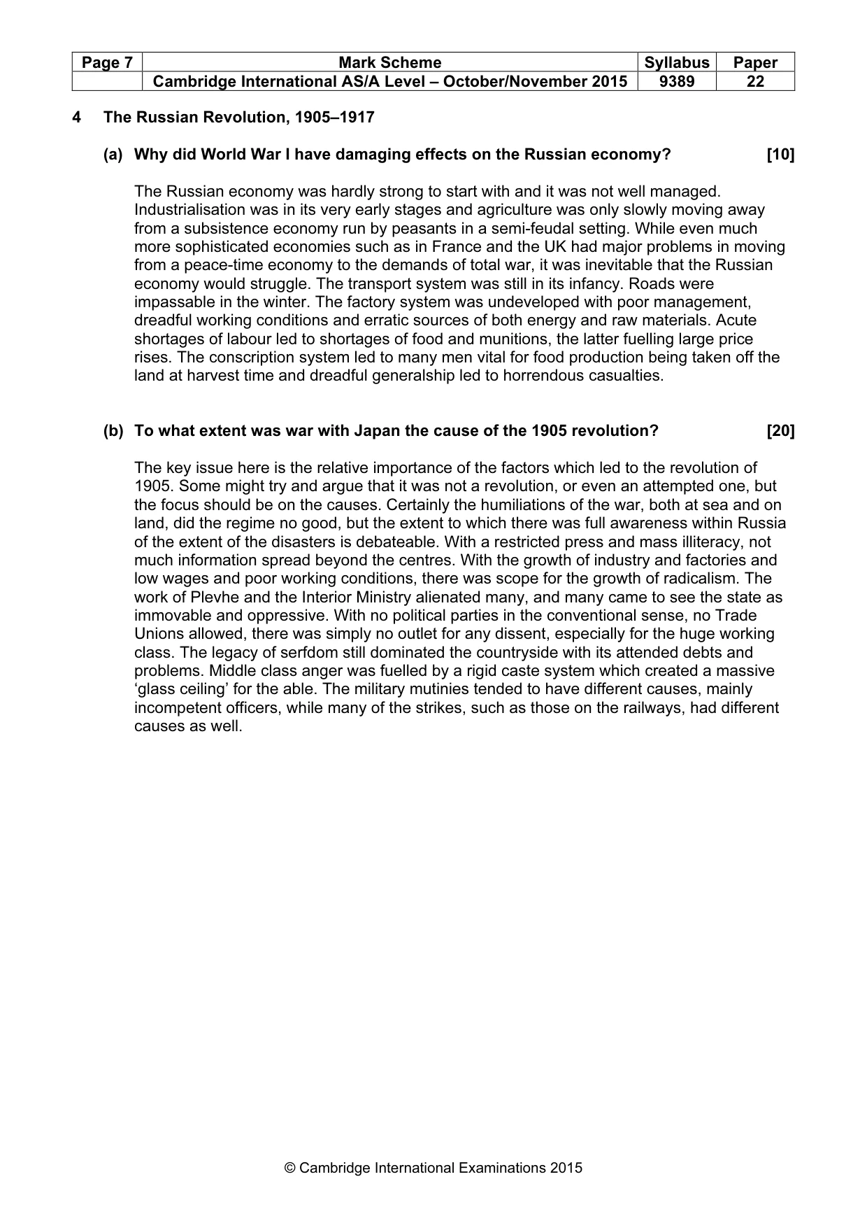 Mark scheme, page 7 of 15